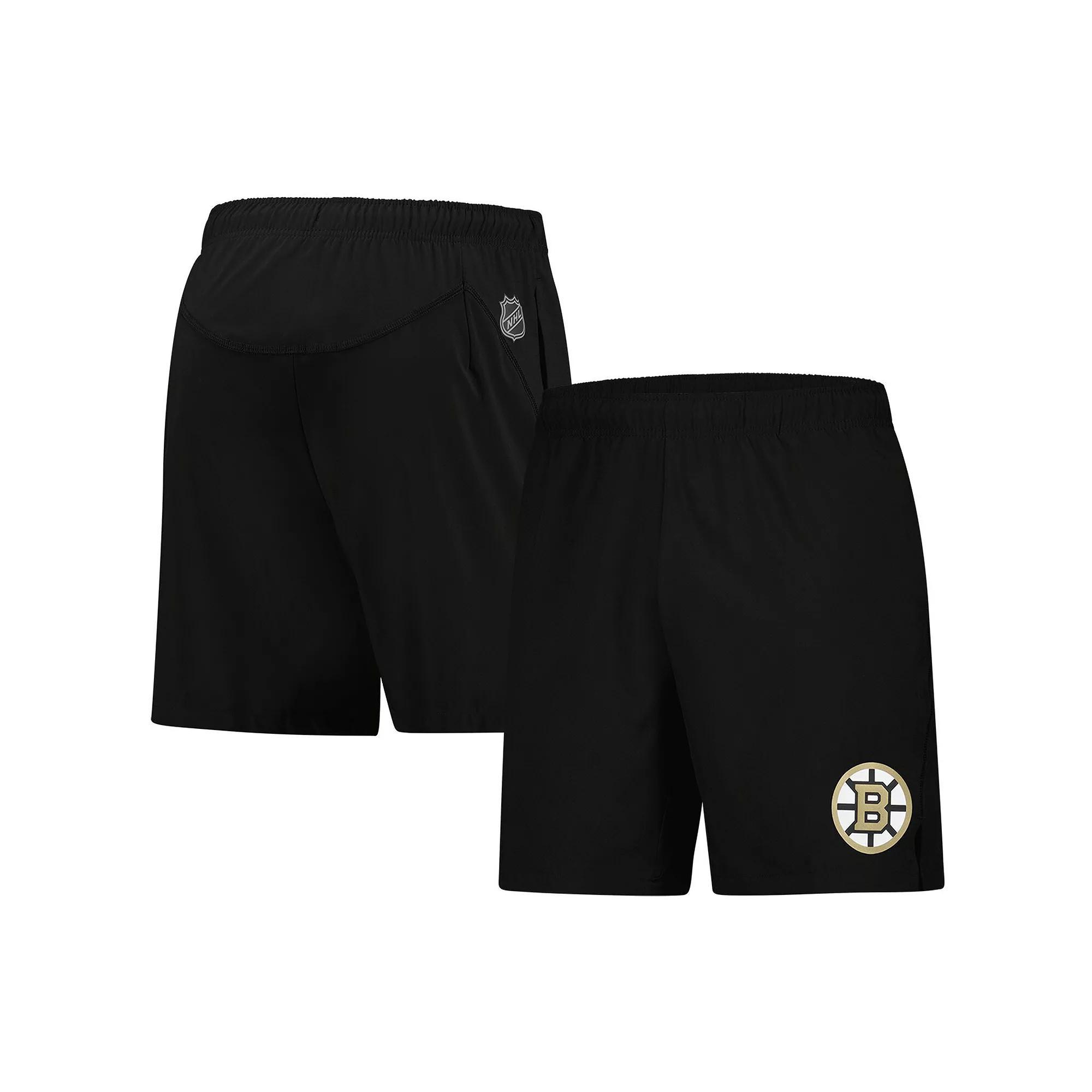 Men's Fanatics  Black Boston Bruins Tech Training Shorts, Size: Medium Product Image