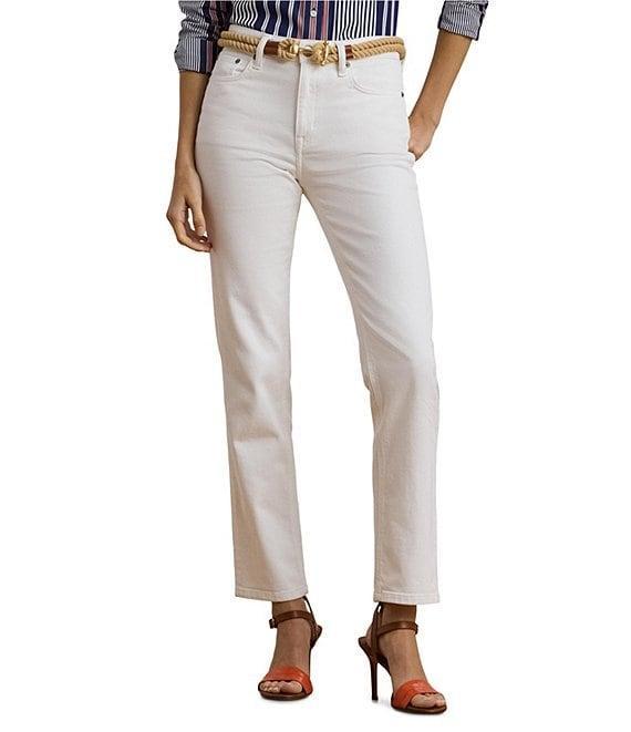 Lauren Ralph Lauren High-Rise Straight Leg Five Pocket Ankle Jeans Product Image