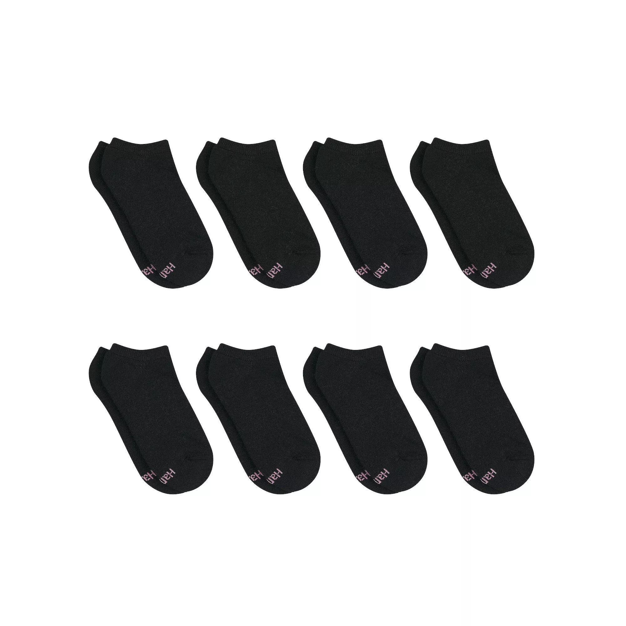 Womens Hanes Ultimate Cool Comfort 8-Pack Cushioned No-Show Socks HWUCN8 Product Image