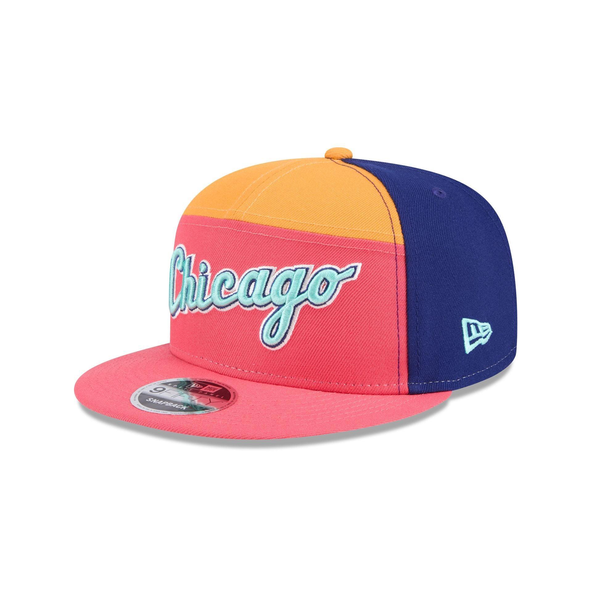 Chicago White Sox Coral 9FIFTY Split Panel Snapback Hat Male Product Image