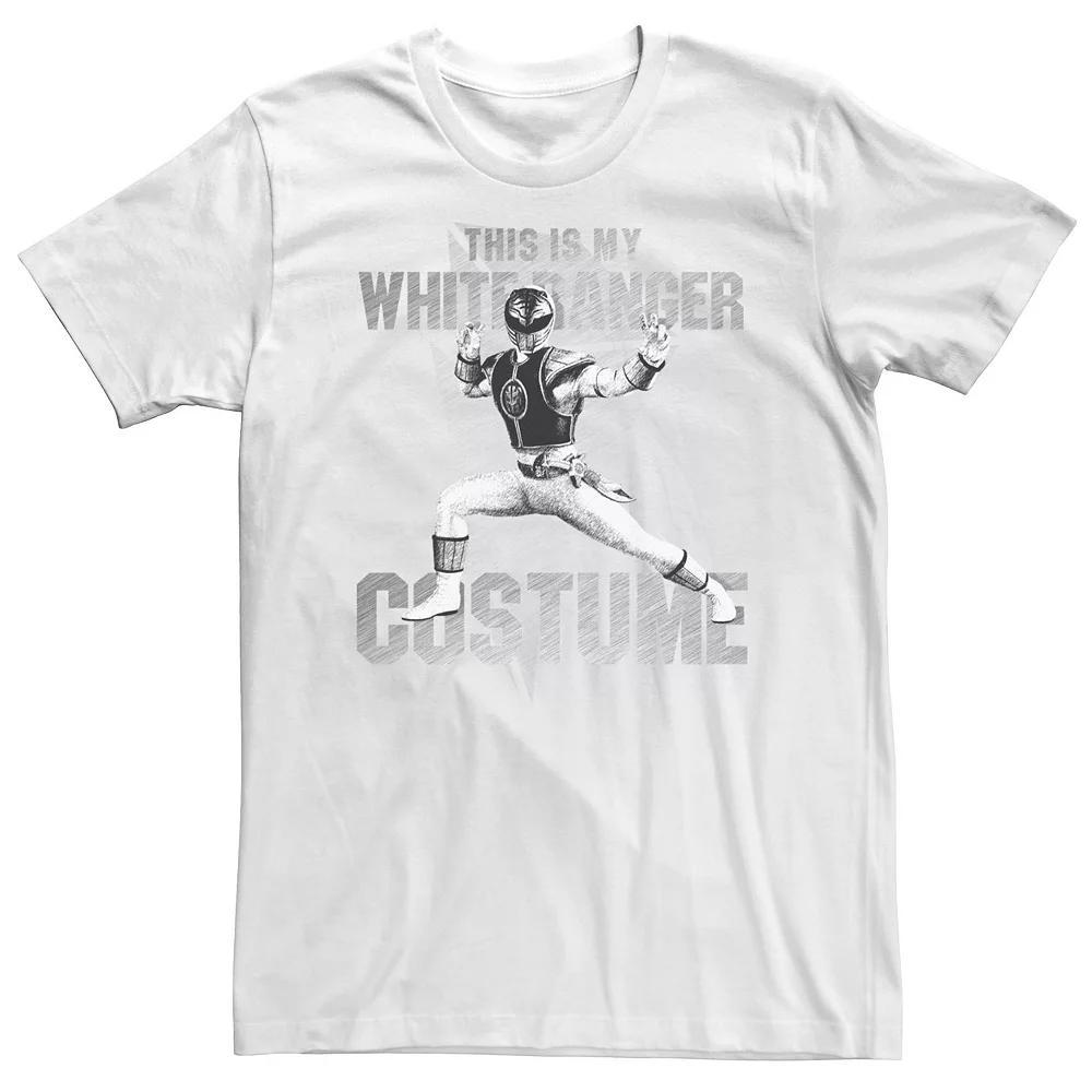 Big & Tall Power Rangers White Ranger Halloween Costume Tee, Men's, Size: 4XL Product Image