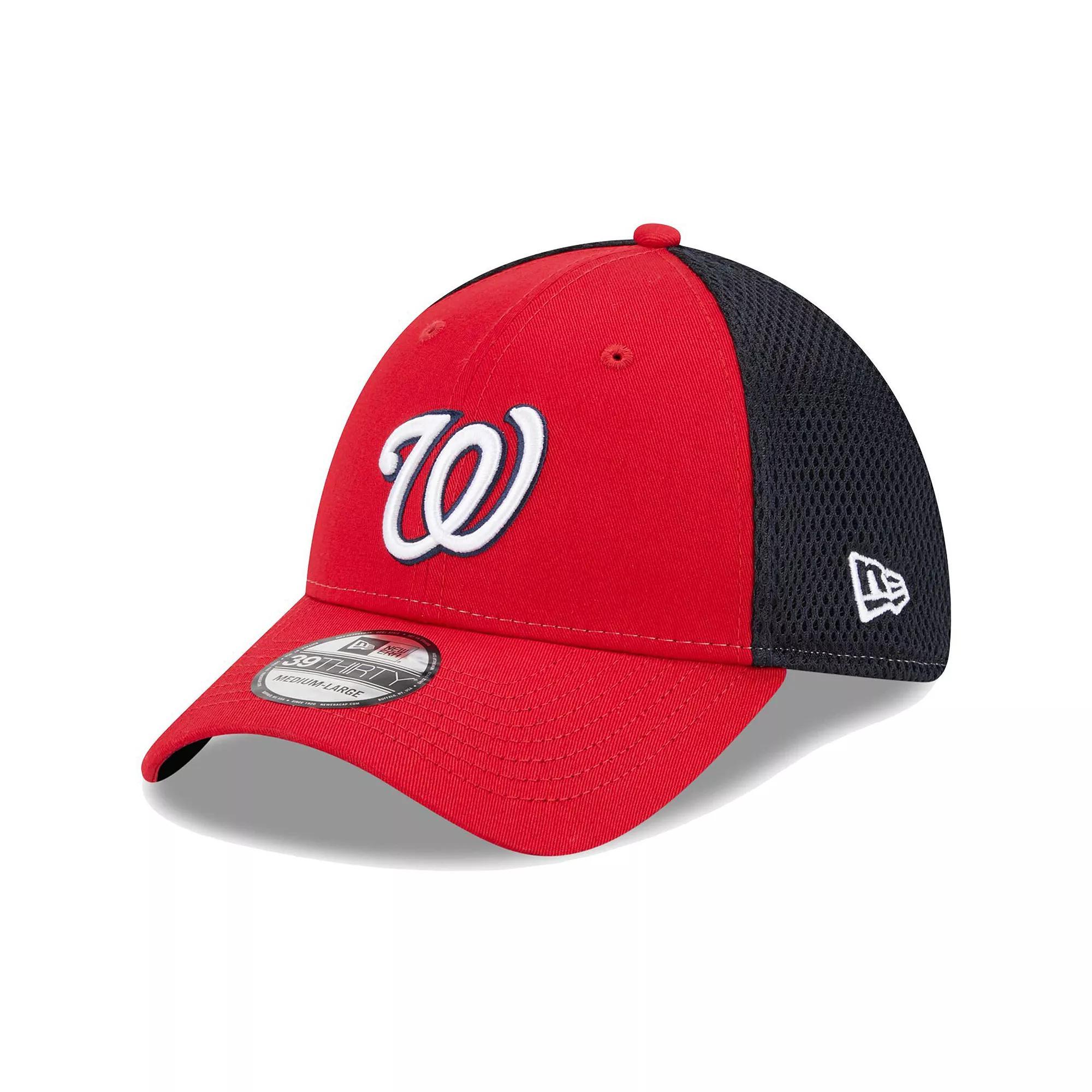 Men's New Era Red Washington Nationals Team Neo 39THIRTY Flex Hat, Size: Small/Medium Product Image