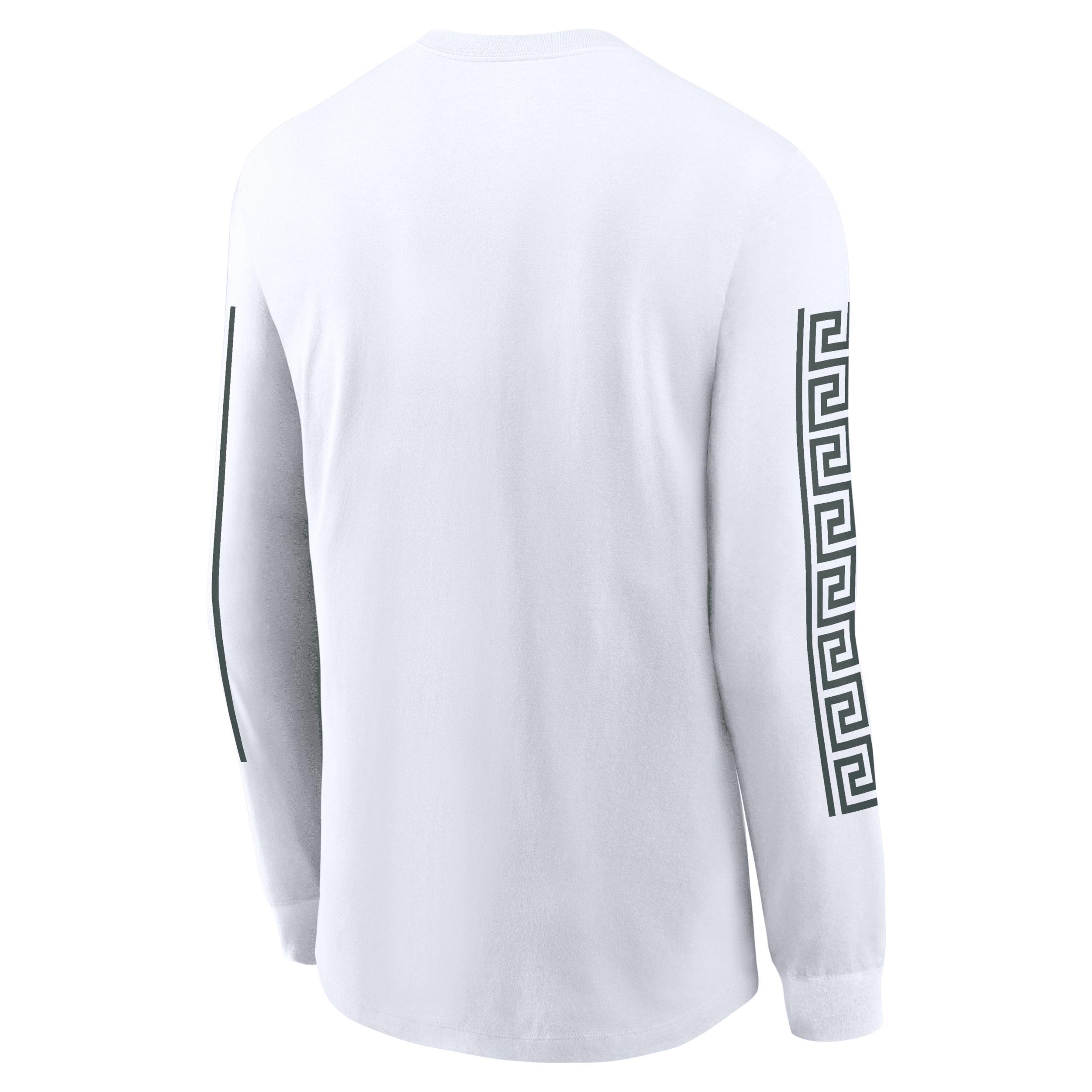 Men's Nike White Michigan State Spartans Local Spirit Slogan Long Sleeve T-Shirt, Size: Large Product Image