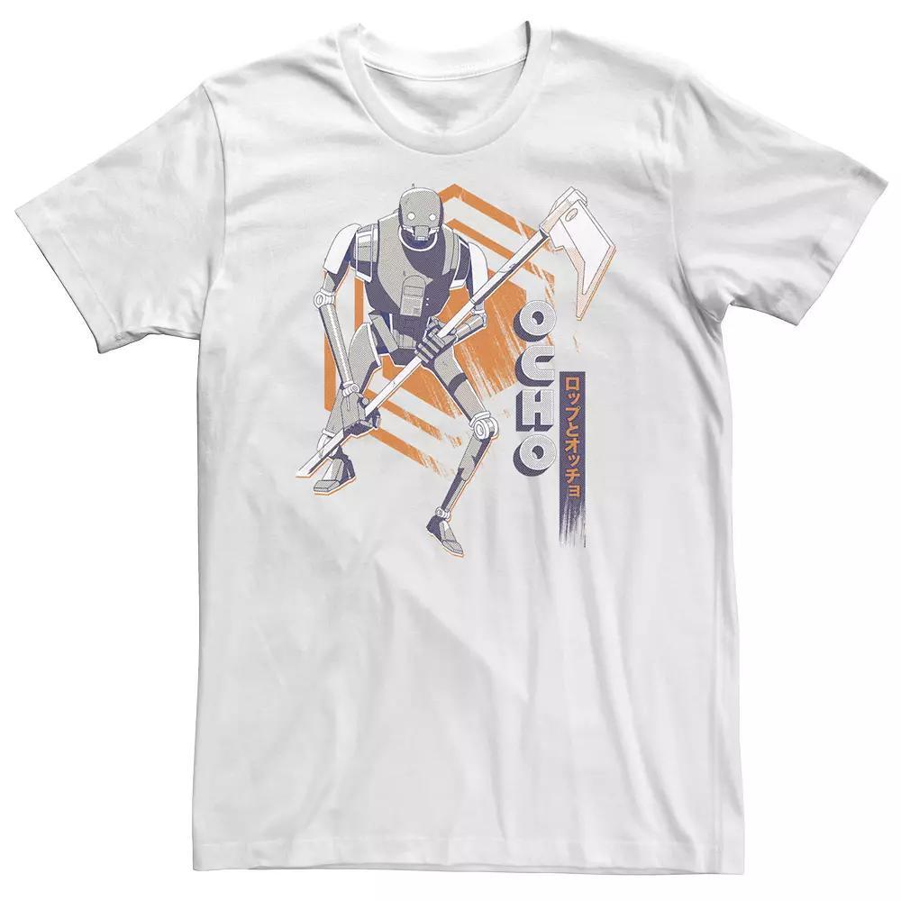 Big & Tall Star Wars: Visions Ocho Attack Poster Tee, Men's, Size: XL Tall, White Product Image