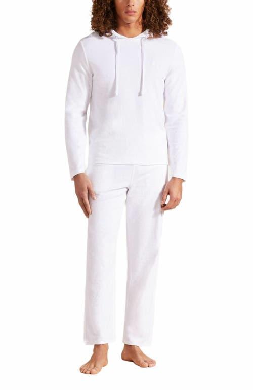 Vilebrequin Men's Terry Long Sleeve Hooded T-Shirt in Blanc at Nordstrom, Size Xx-Large Product Image