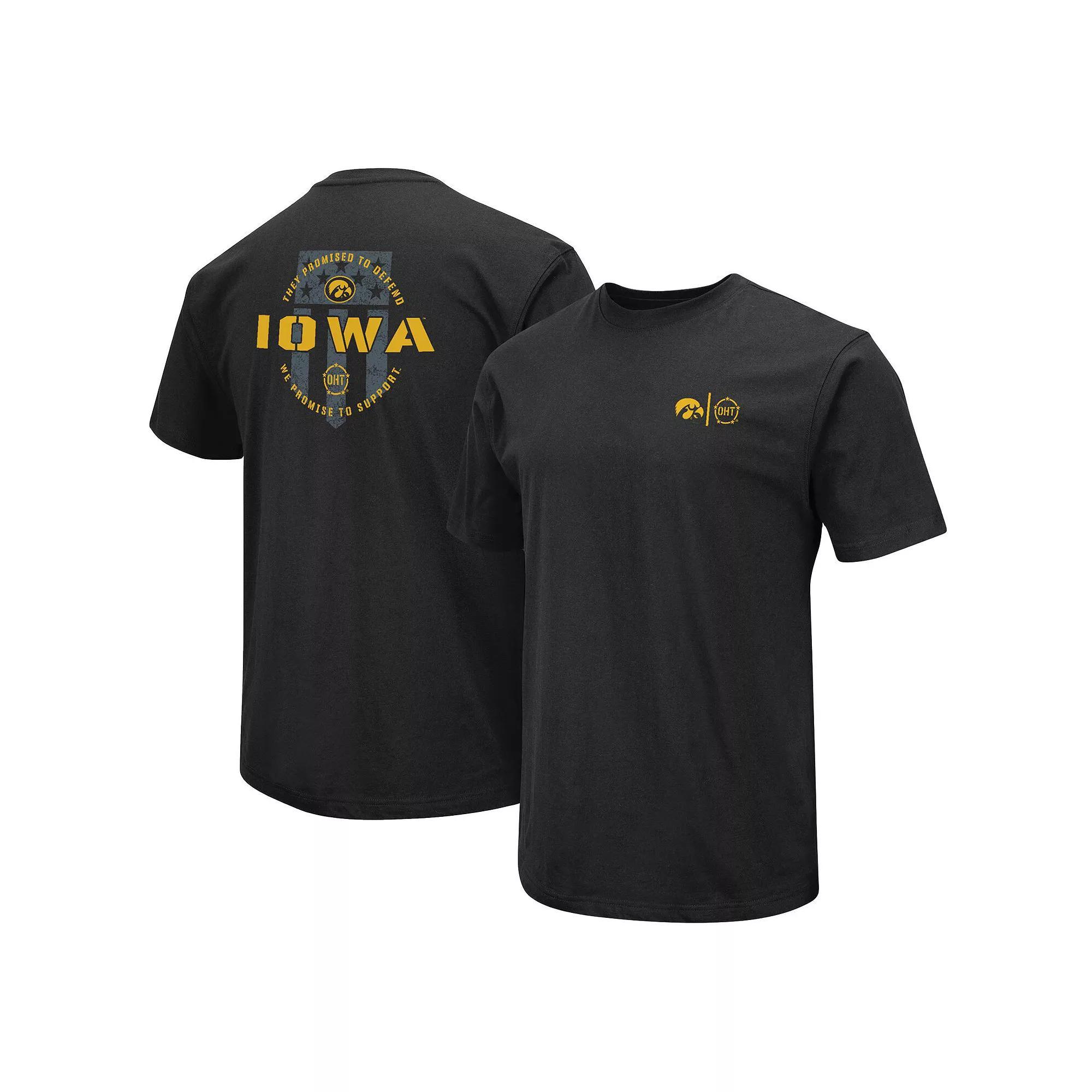 Men's Colosseum Black Iowa Hawkeyes OHT Military Appreciation T-Shirt, Size: Medium Product Image