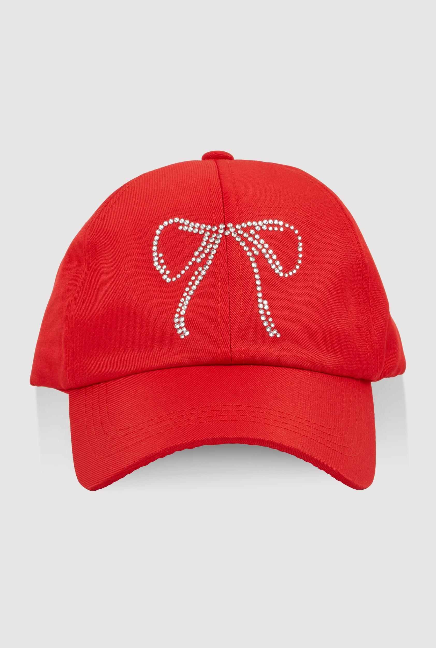 Rhinestone Bow Baseball Cap Female Product Image