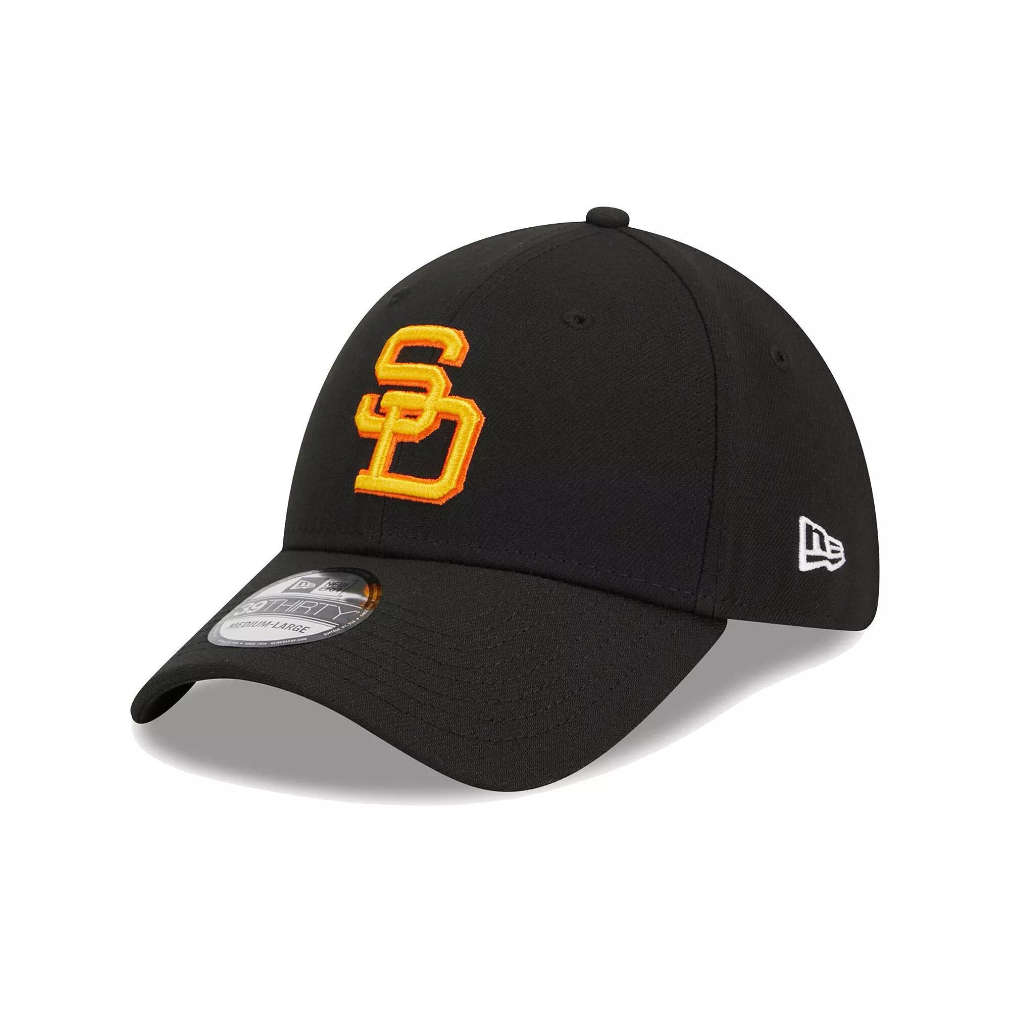 Men's New Era Black Tampa Bay Rays Logo 39THIRTY Flex Hat, Size: Small/Medium Product Image