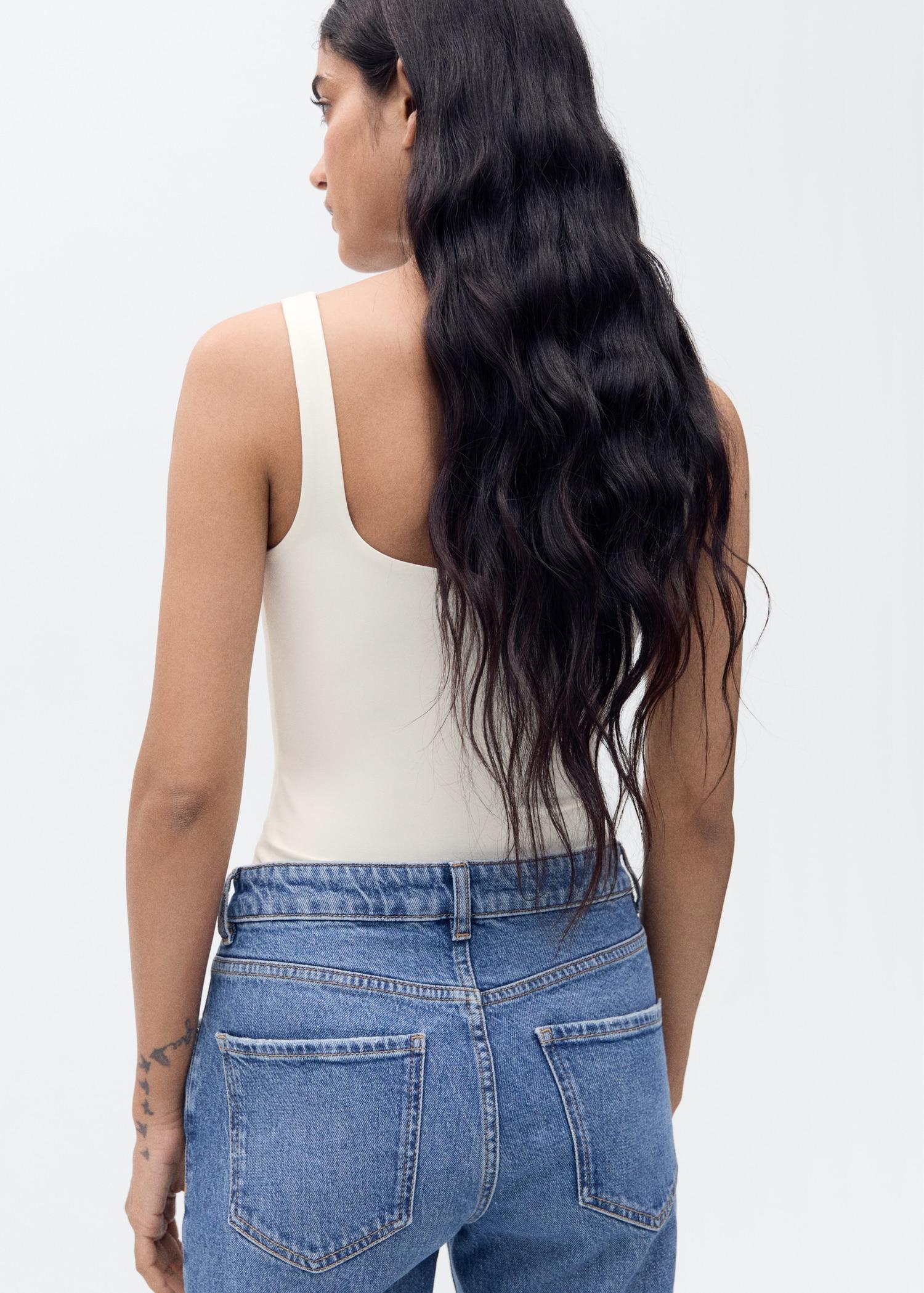 Sleeveless fitted bodysuit - Women | MANGO USA Product Image