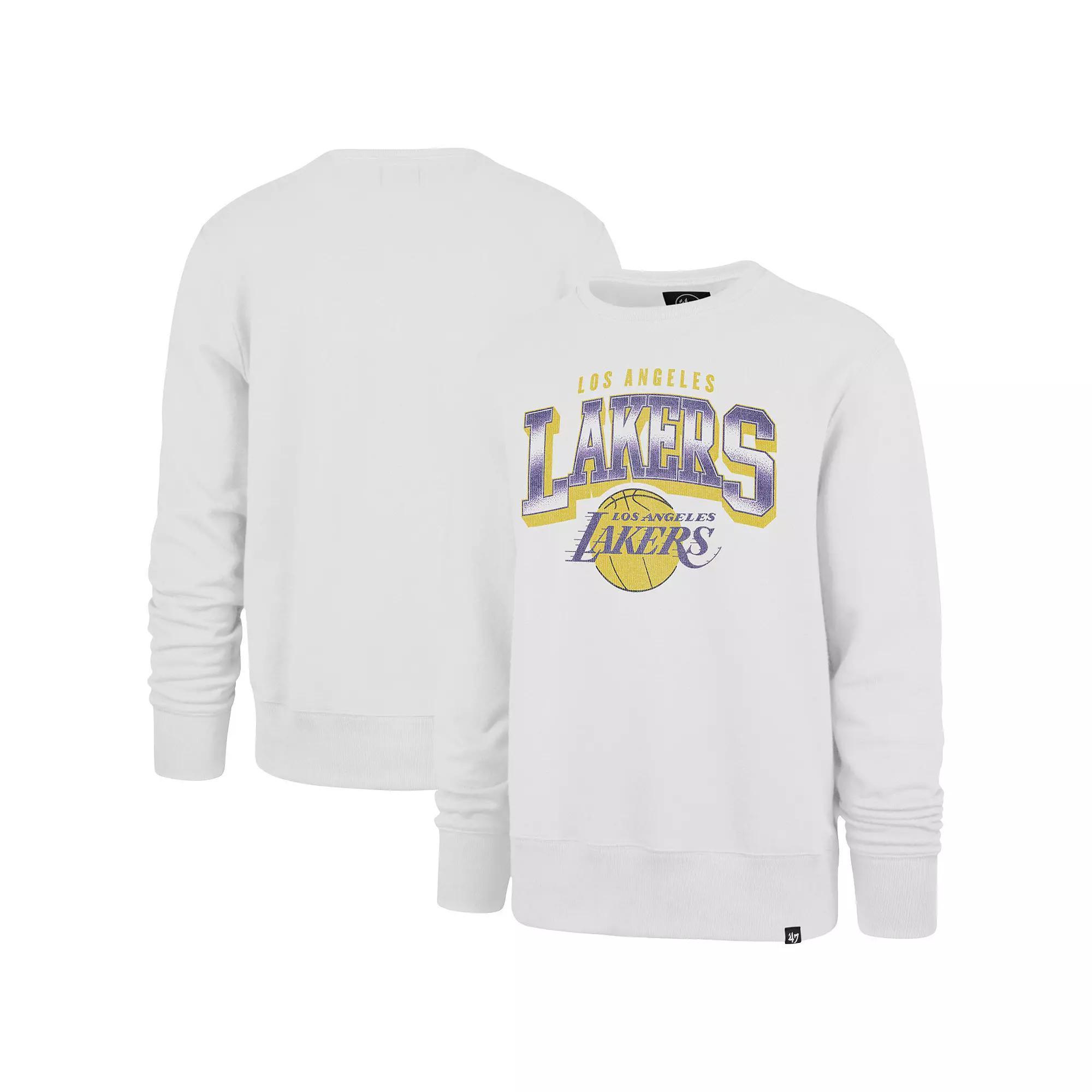 Men's '47 Cream Los Angeles Lakers Big & Tall Spotlight Headline Pullover Sweatshirt, Size: 3XLT, Beige Product Image