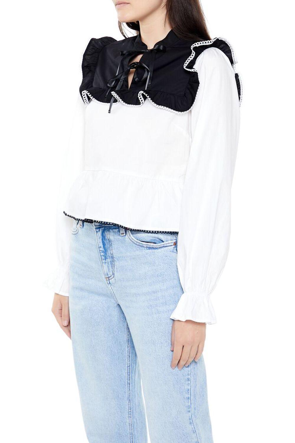 Colorblock Ruffle Peplum Top | Forever 21 Product Image