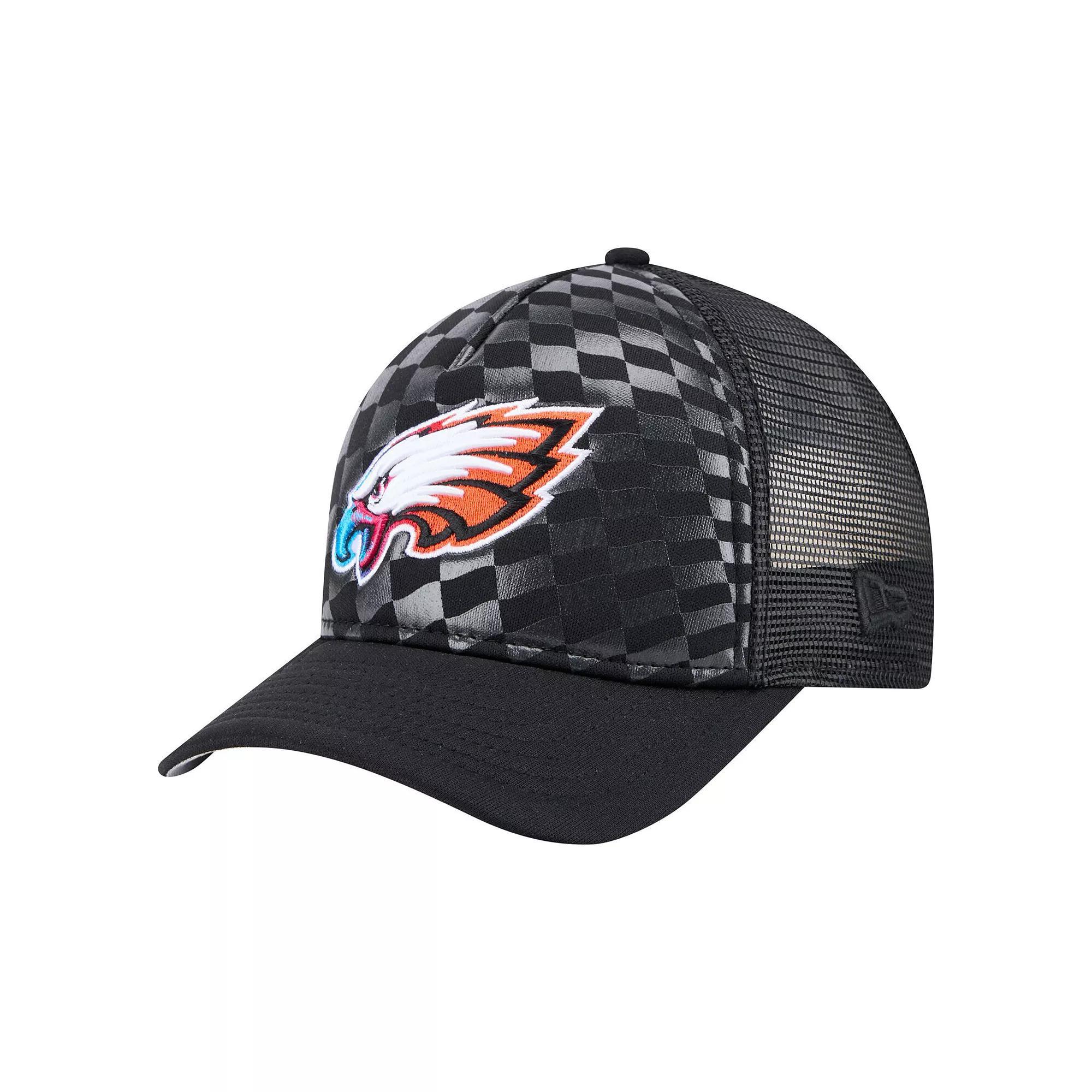 Men's New Era  Black Philadelphia Eagles Gradient 9FORTY Adjustable Hat Product Image