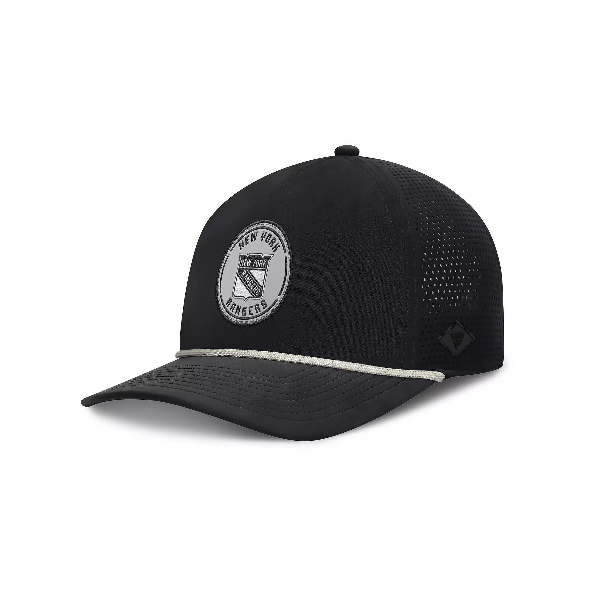 Men's Fanatics Black New York Rangers Front Office Performance A-Frame Adjustable Hat, Ran Black Product Image