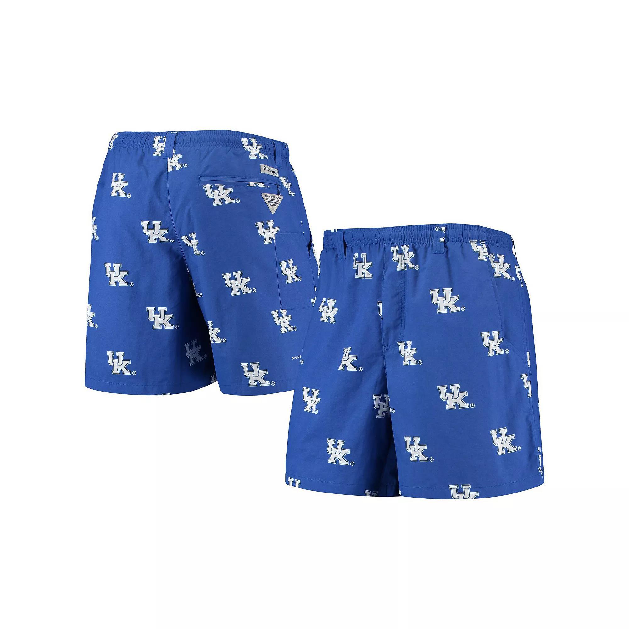 Men's Columbia PFG Royal Kentucky Wildcats Backcast II 6-in. Omni-Shade Hybrid Shorts, Size: XL, Blue Product Image