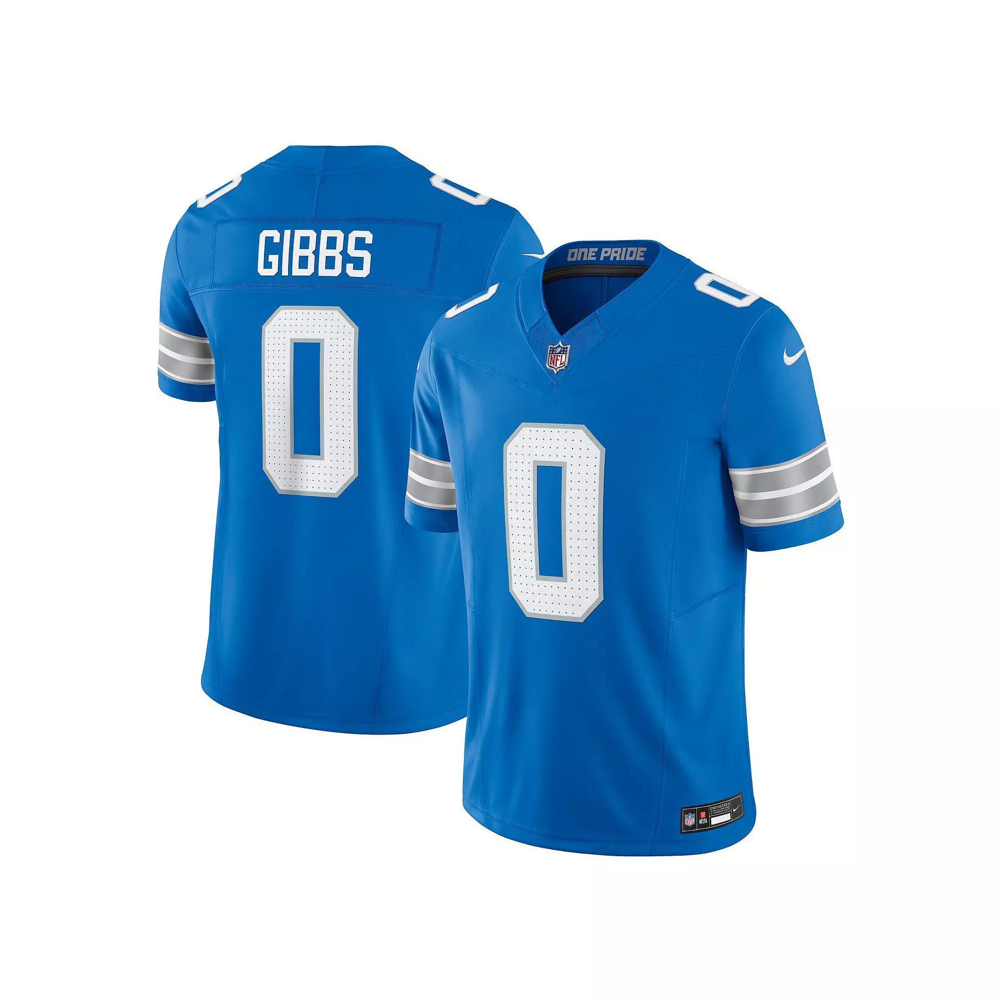 Men's Nike Jahmyr Gibbs Blue Detroit Lions Vapor F.U.S.E. Limited Jersey, Size: Small Product Image