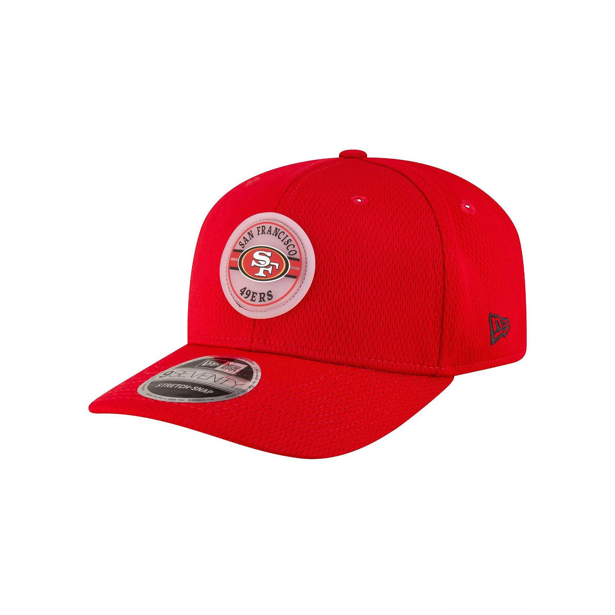 Men's New Era Scarlet San Francisco 49ers Adventure Patched 9SEVENTY Stretch-Snap Adjustable Hat, Red Product Image