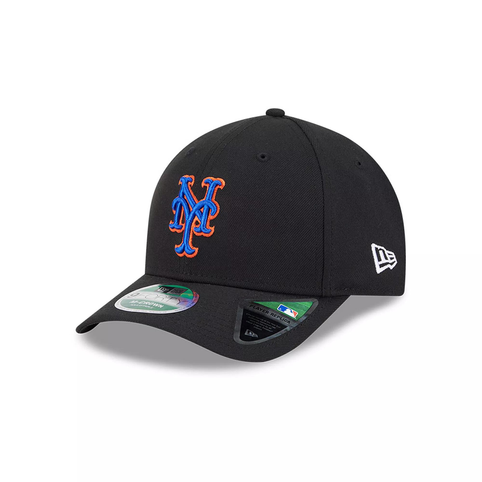 Men's New Era  Black New York Mets Player Replica 9FORTY Adjustable Hat Product Image