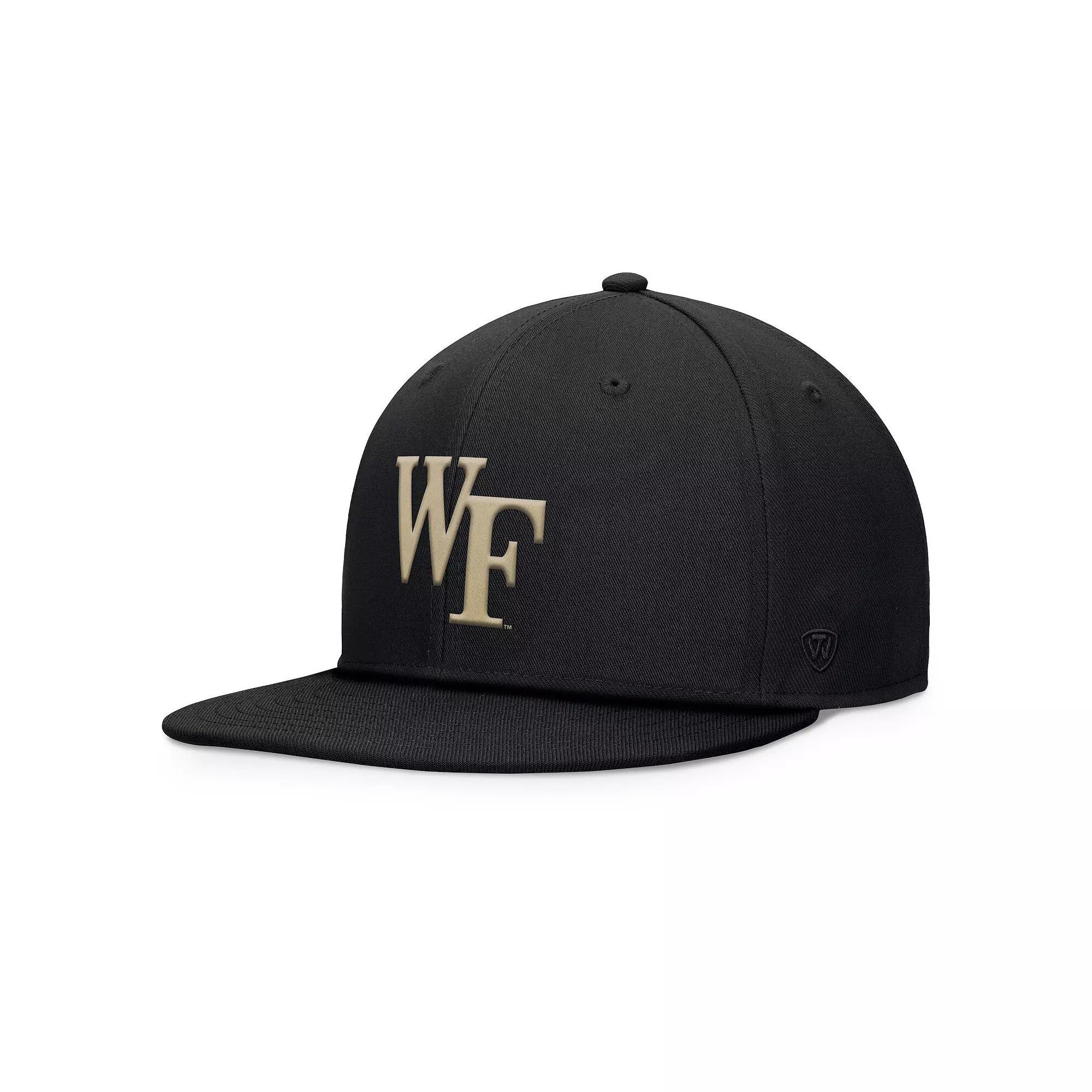 Men's Top of the World Black Wake Forest Demon Deacons Fundamental Snapback Hat, Wfu Black Product Image