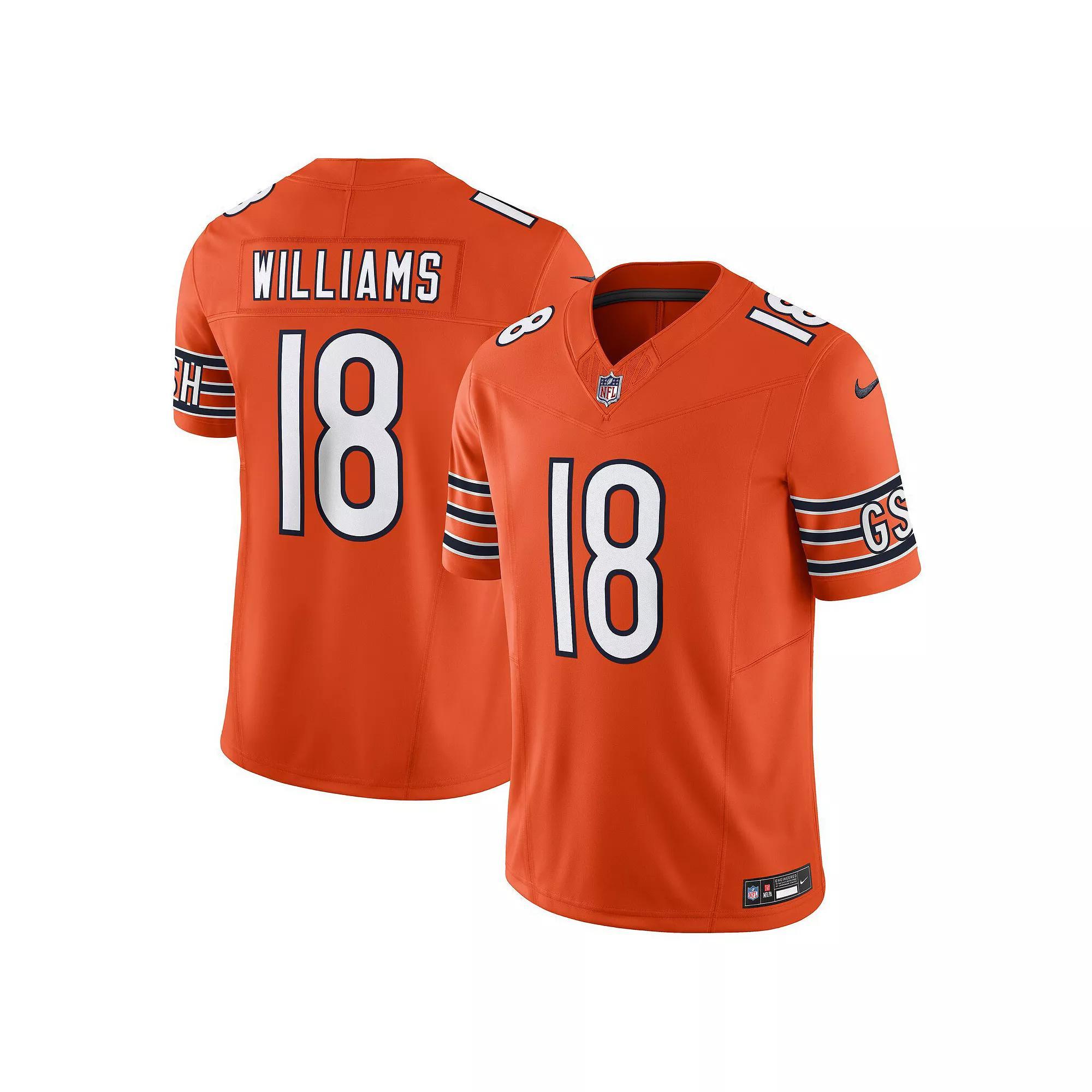 Men's Nike Caleb Williams Orange Chicago Bears Vapor F.U.S.E. Limited Jersey, Size: 2XL Product Image