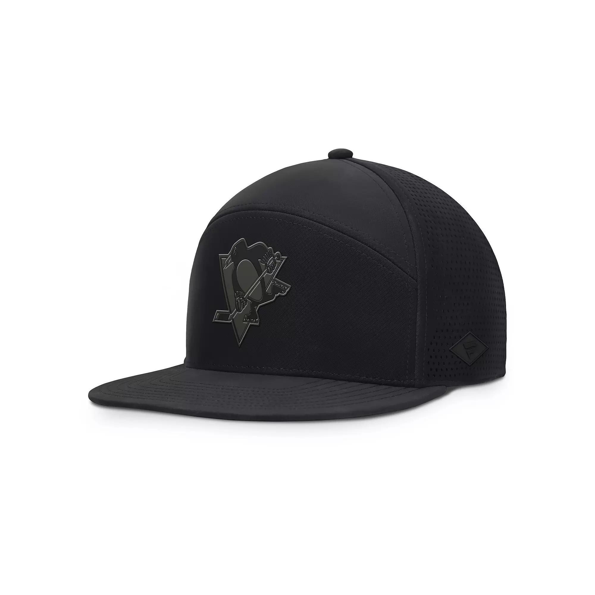 Men's Fanatics Black Pittsburgh Penguins Front Office Adjustable Hat Product Image