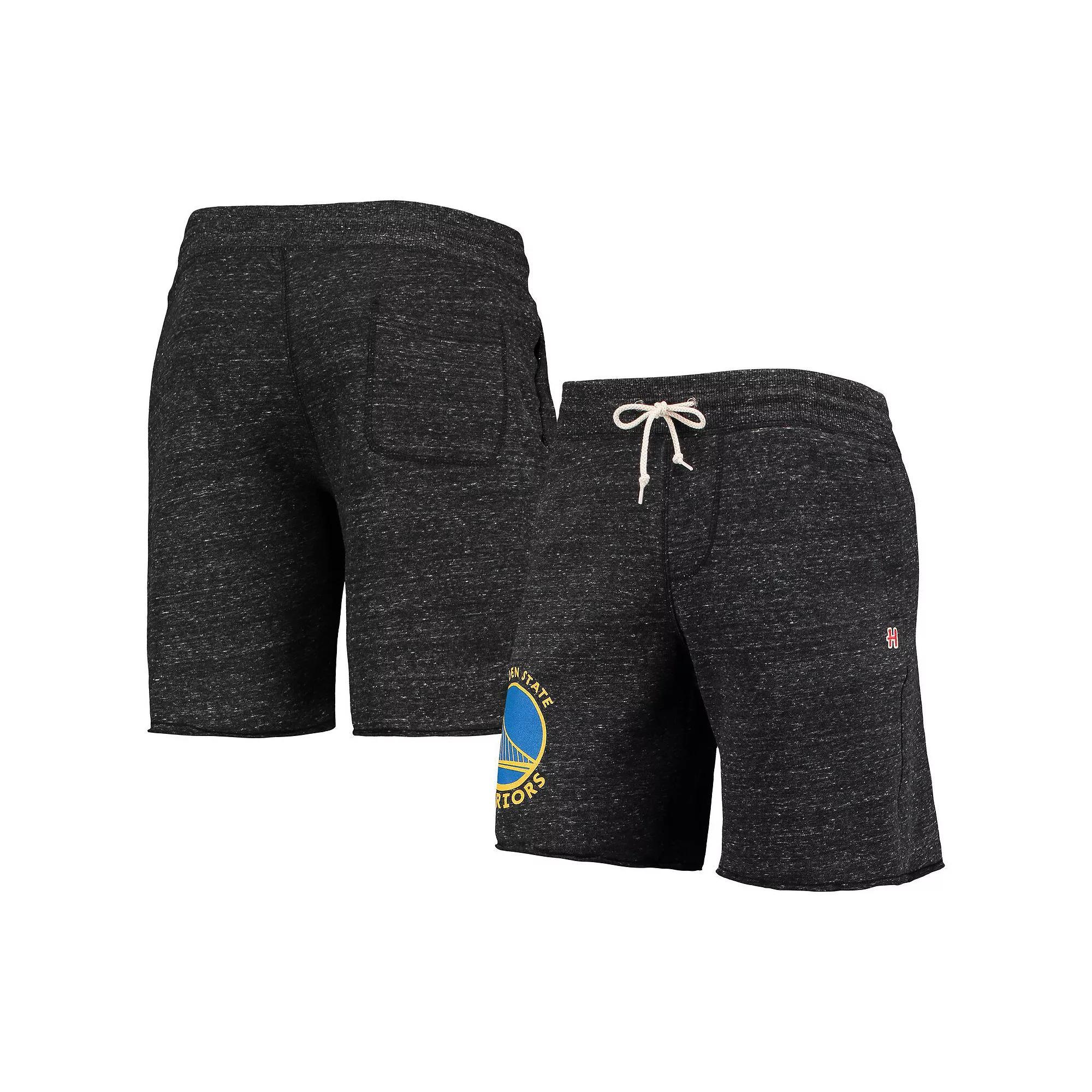 Mens Homage Charcoal Golden State Warriors Primary Logo Tri-Blend Sweat Shorts Product Image