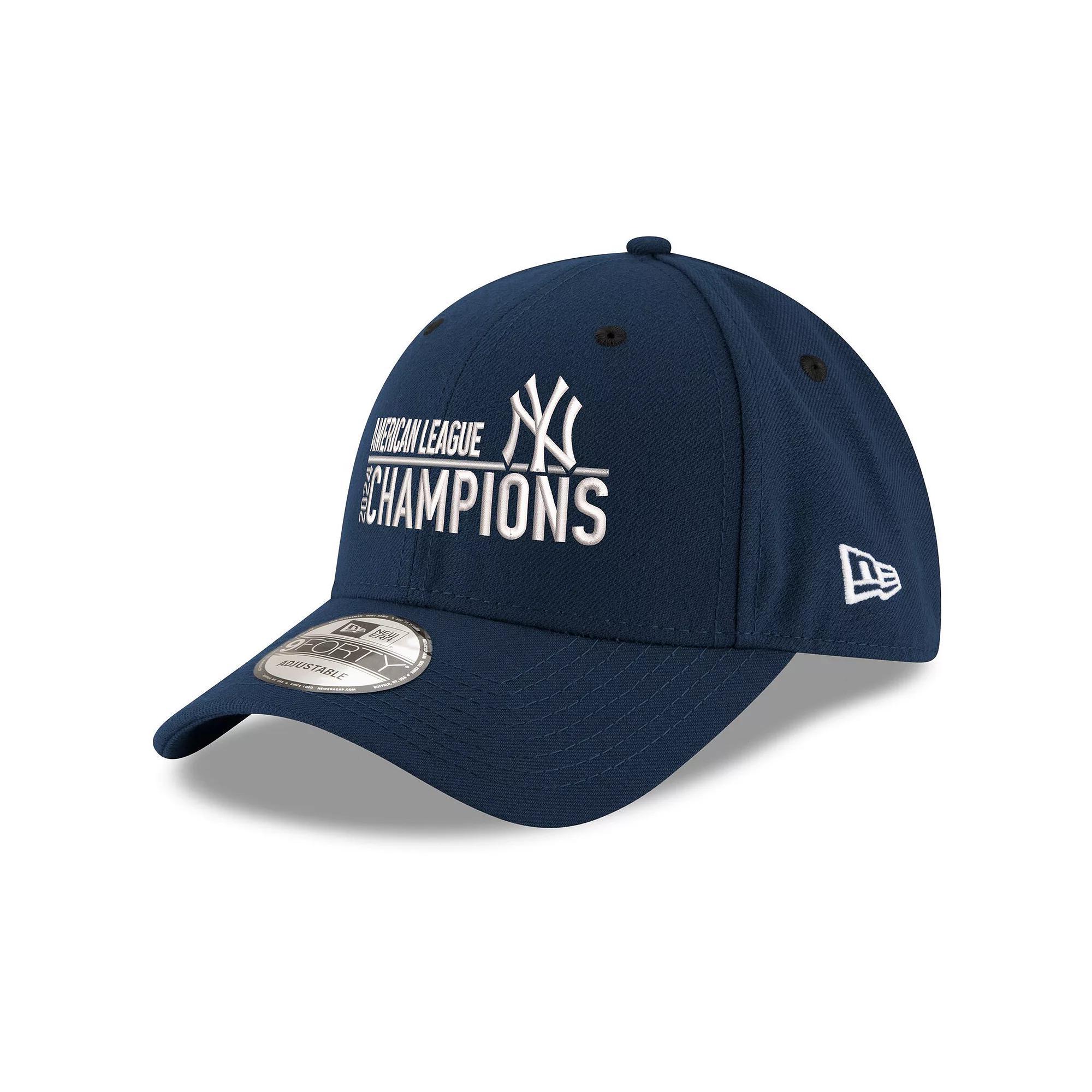 Men's New Era Navy New York Yankees 2024 American League Champions 9FORTY Adjustable Hat, Blue Product Image