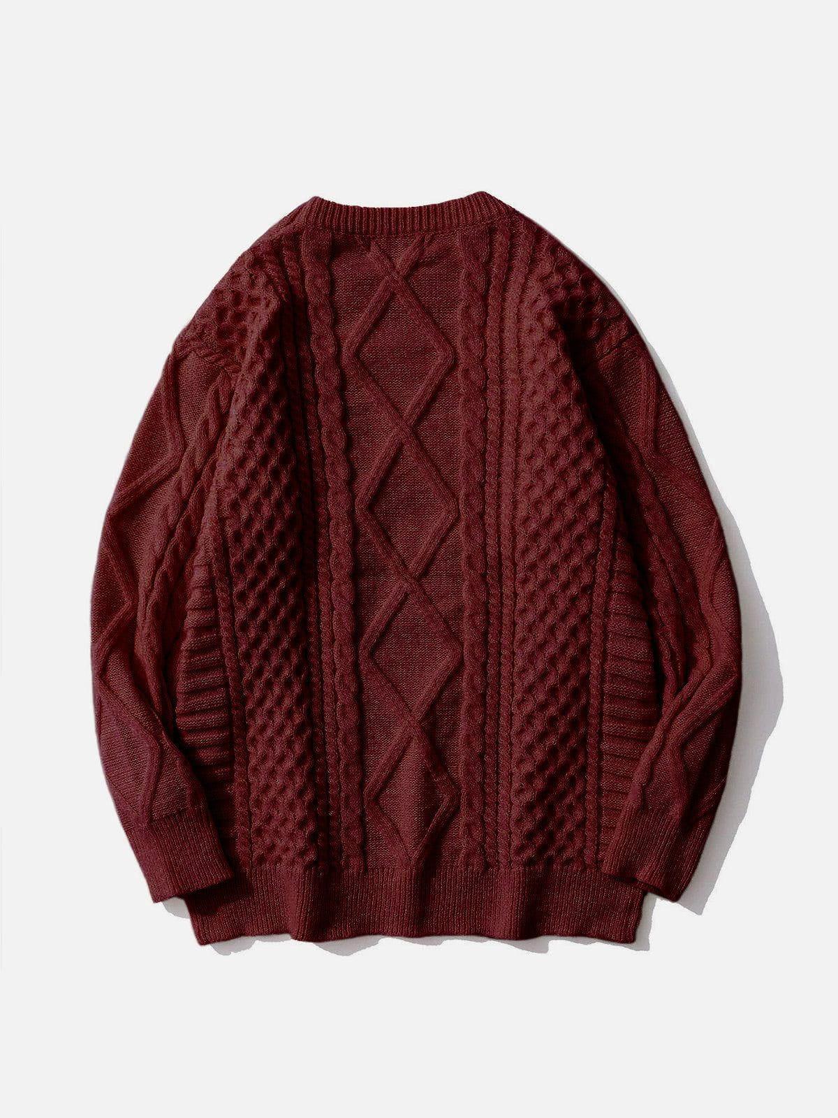 Aelfric Eden Retro 90s Cable-Knit Sweater Product Image