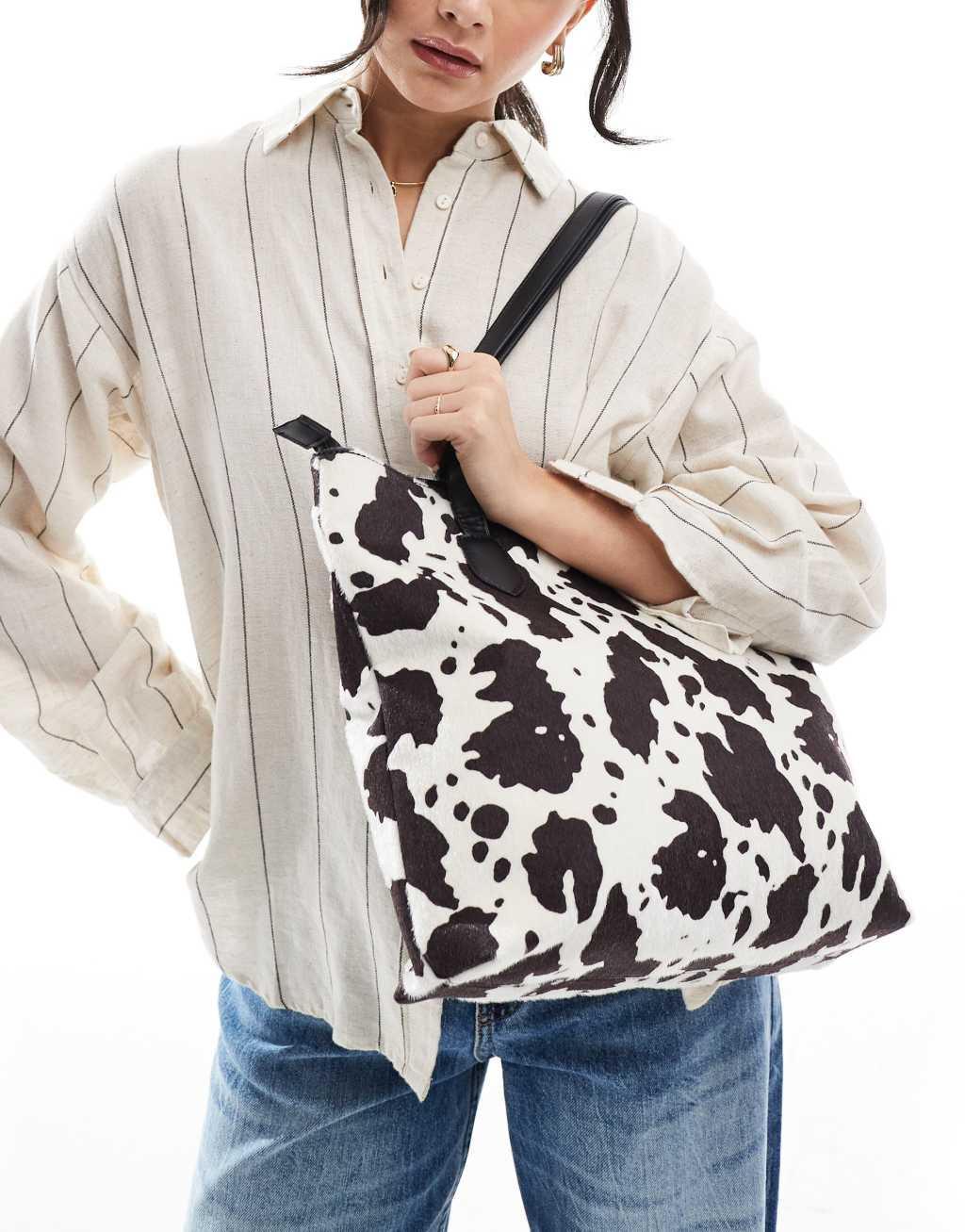 Glamorous cow print tote bag  Product Image