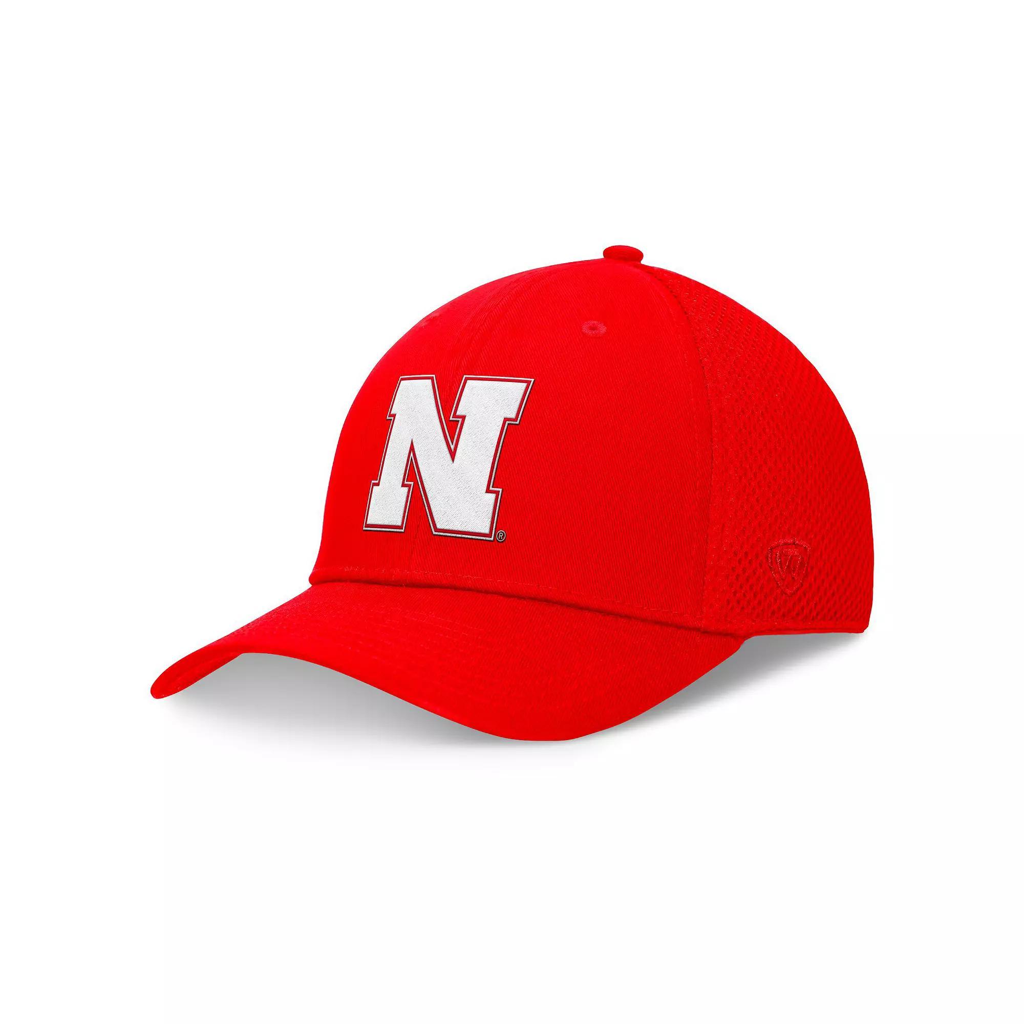 Men's Top of the World Scarlet Nebraska Huskers Spacer Flex Hat, Size: Medium/Large, Red Product Image