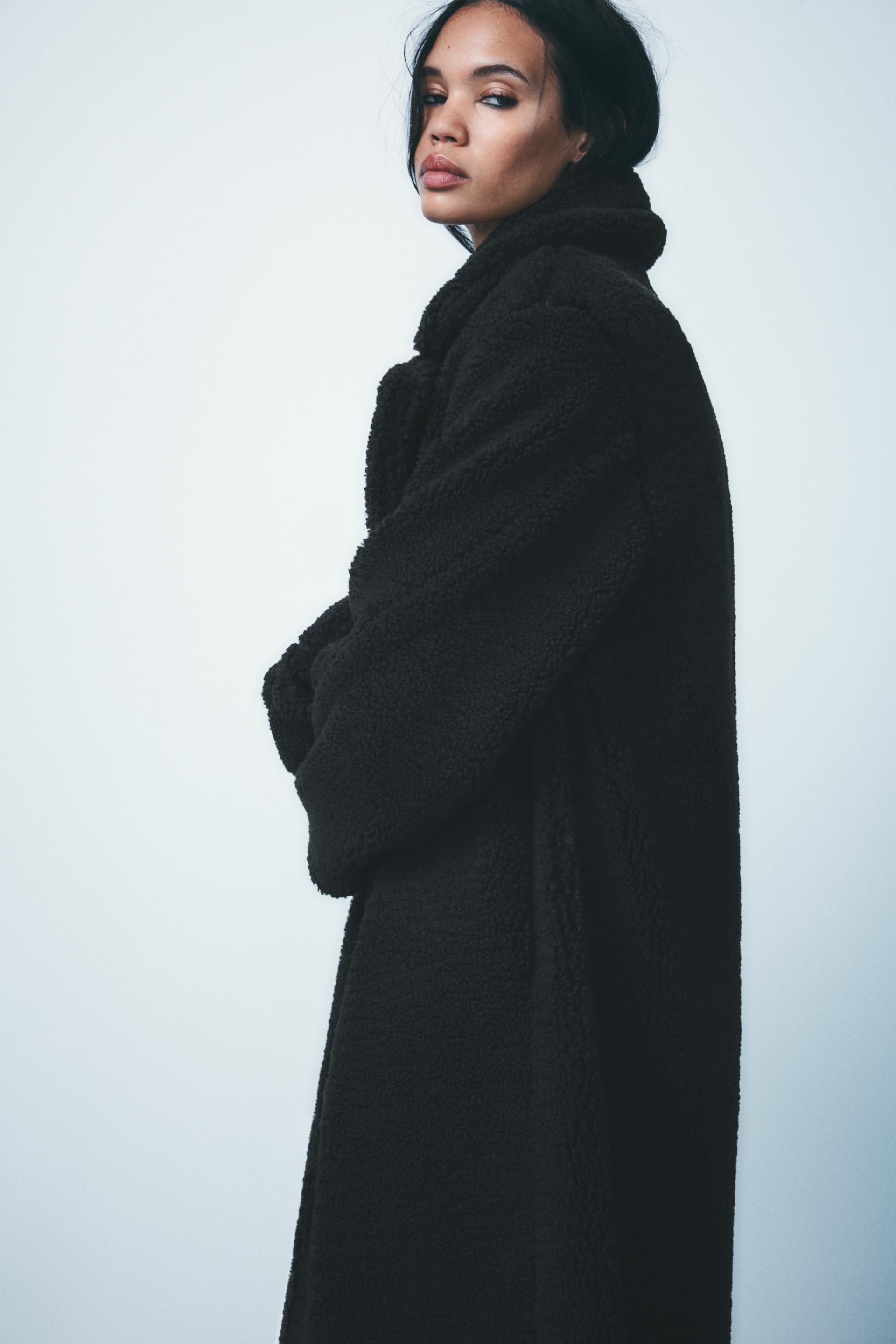 LONG FLEECE COAT Product Image