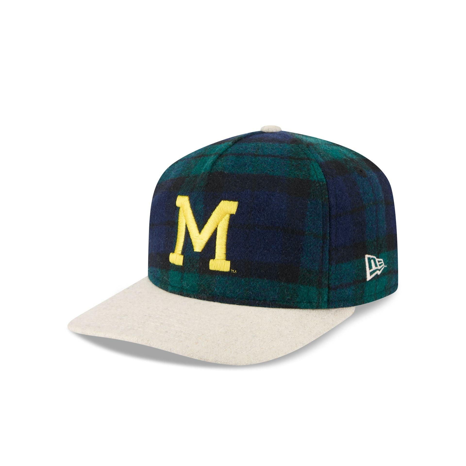 Michigan Wolverines Plaid Letterman 19TWENTY Adjustable Hat Male Product Image