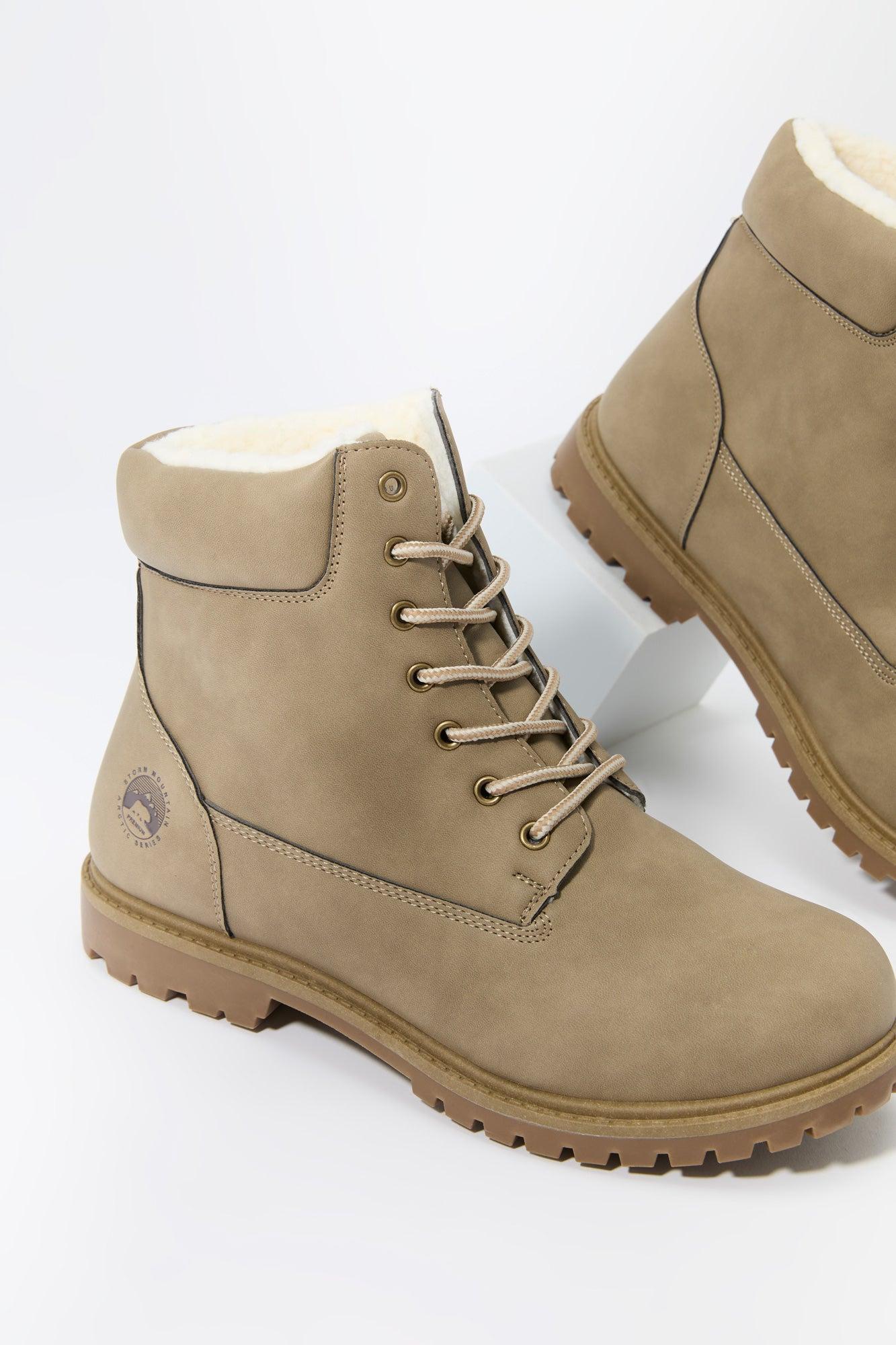 Faux Fur Lined Lace Up Boot Female Product Image