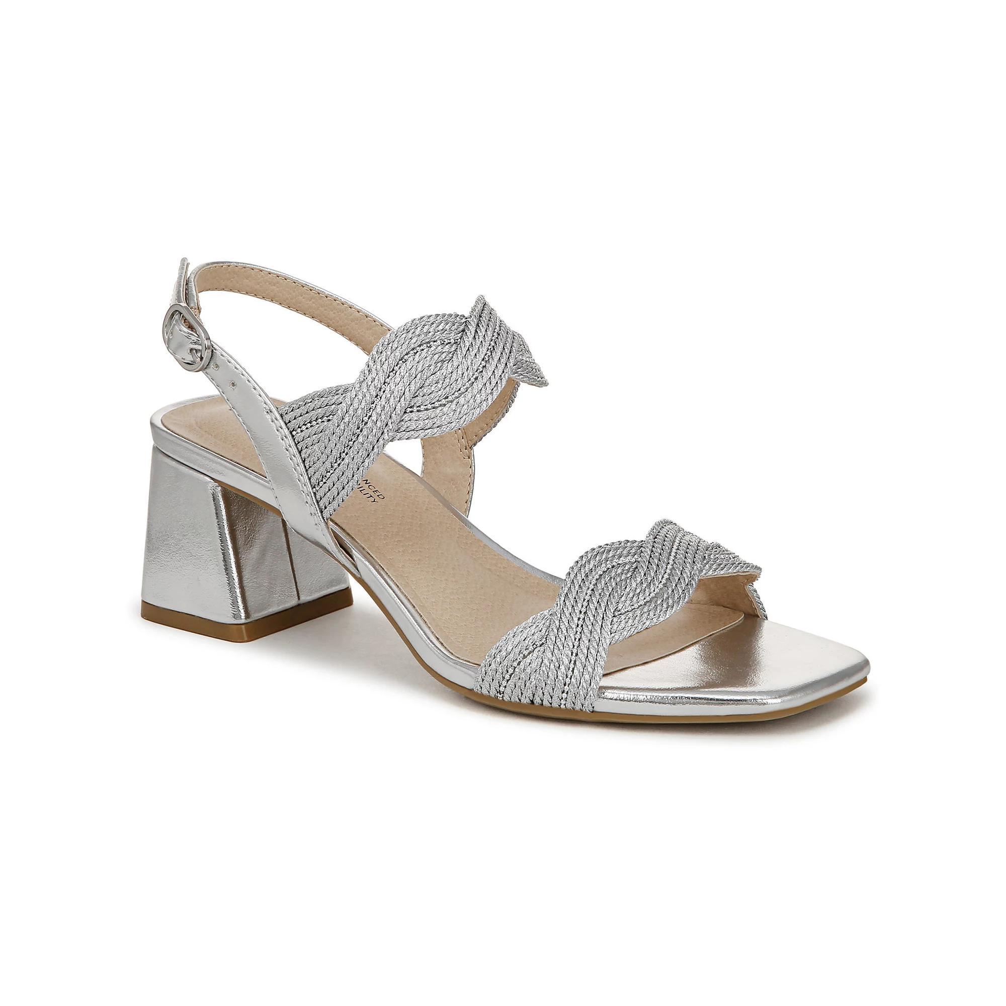 LifeStride Charnelle Women's Block Heel Sandals, Size: 9 Wide, Silver Product Image