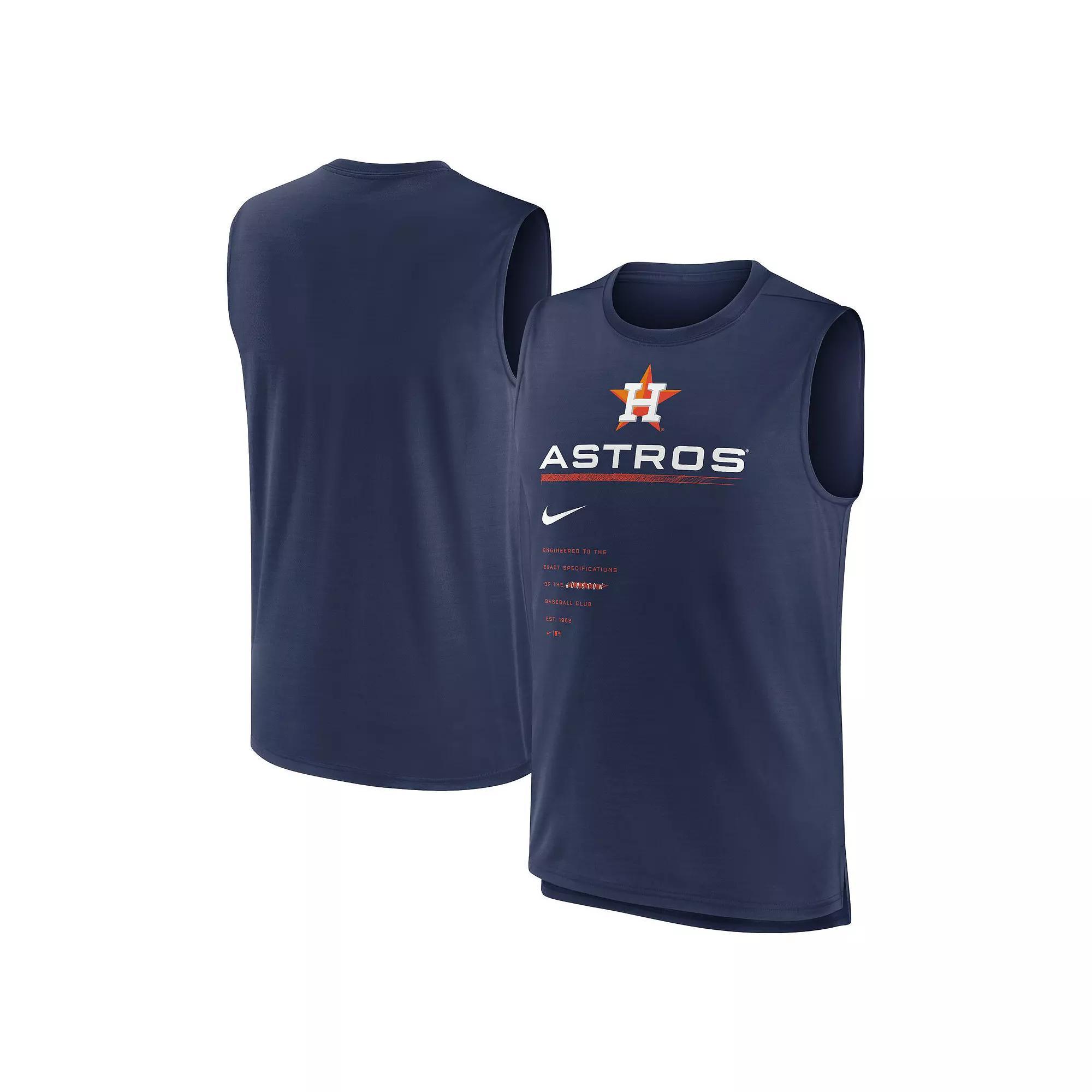 Men's Nike Navy Houston Astros Exceed Performance Tank Top, Size: Medium, Blue Product Image
