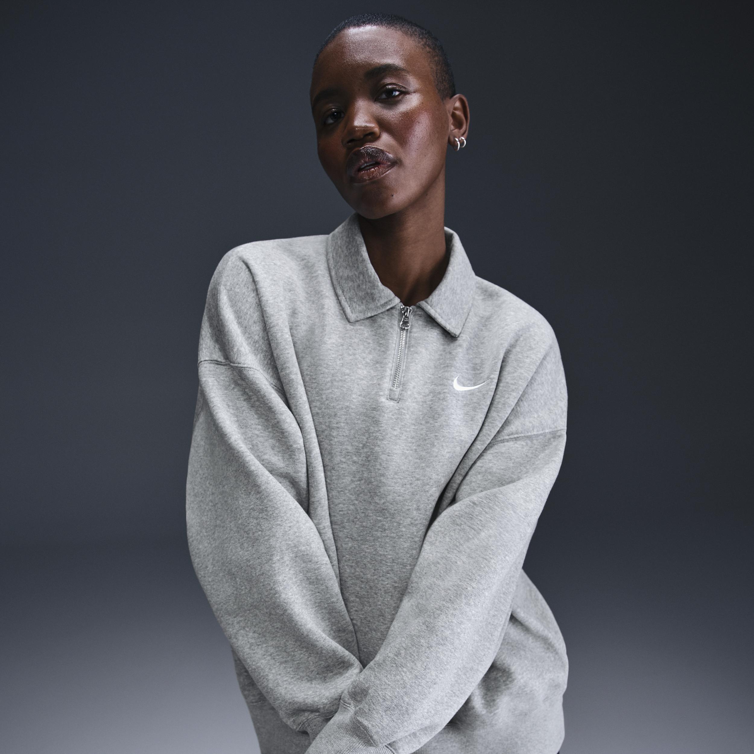 Women's Nike Sportswear Phoenix Fleece Oversized 1/4-Zip Polo Product Image