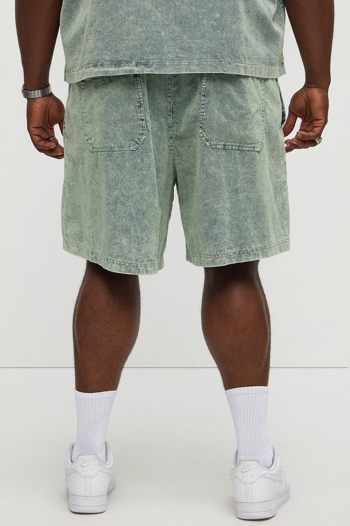 Ohio Corduroy Relaxed Shorts - Blue/combo Product Image
