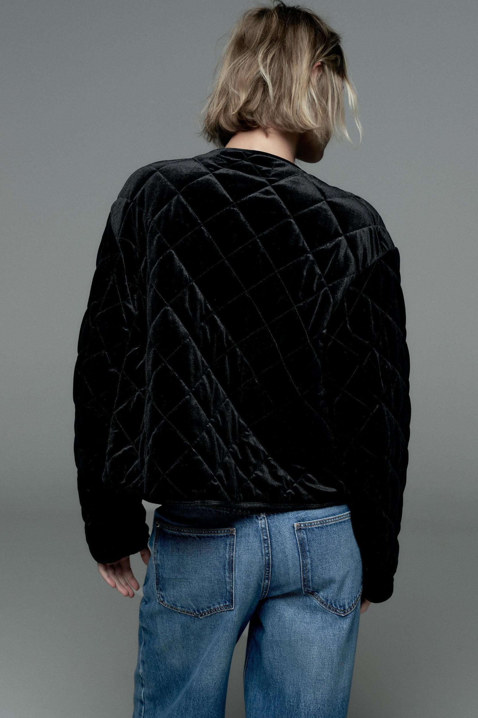 QUILTED VELVET JACKET Product Image