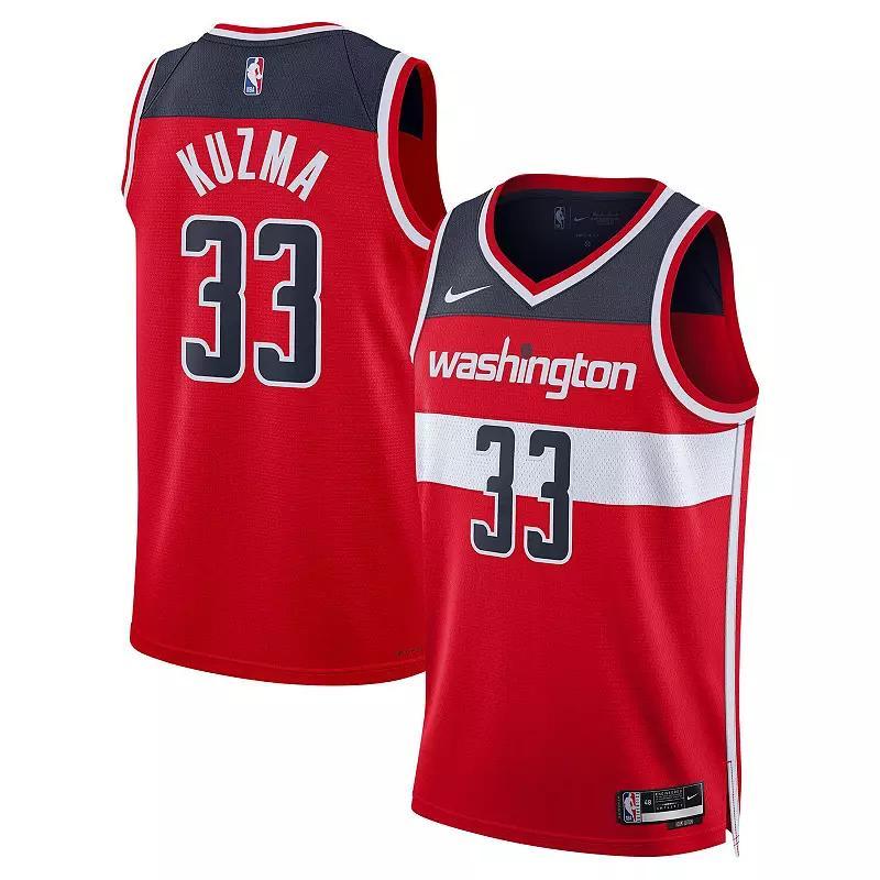 Unisex Nike Kyle Kuzma Red Washington Wizards Swingman Jersey - Icon Edition, Adult Unisex Product Image