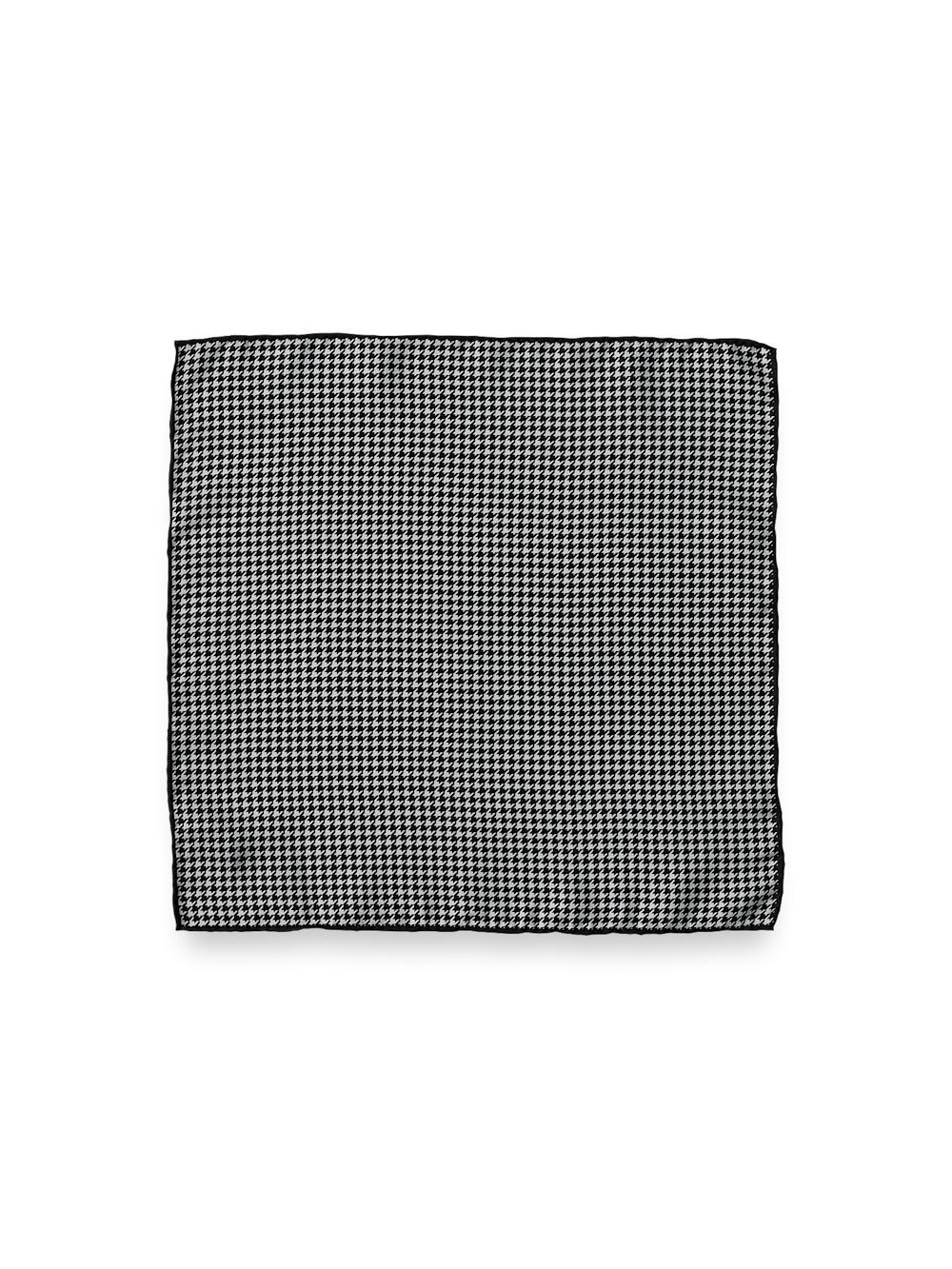 Houndstooth Silk Pocket Square - Green Product Image