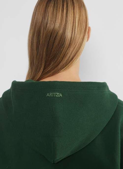 cozy fleece mega drop shoulder zip hoodie Product Image