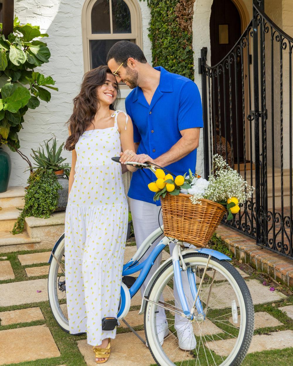 The Amalfi - Lemon Print Resort Dress Product Image