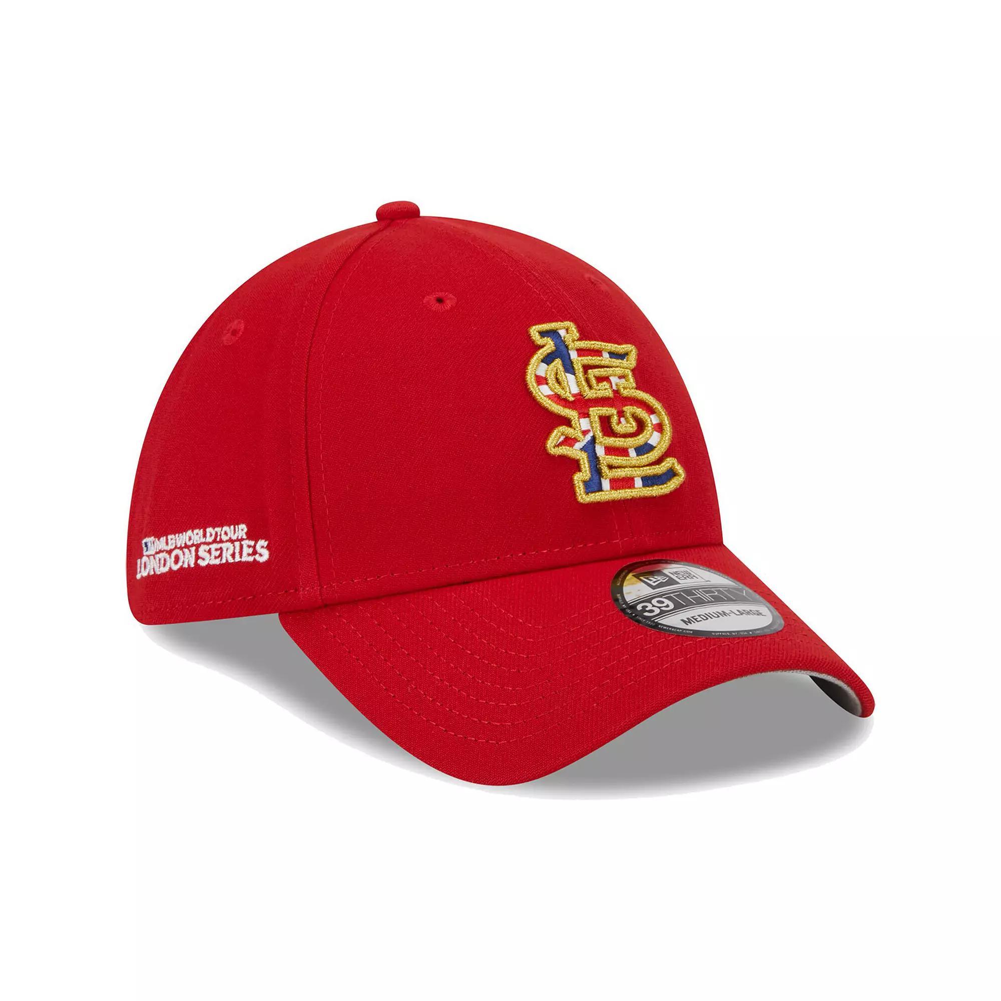 Men's New Era Red St. Louis Cardinals 2023 MLB World Tour: London Series Flag Fill 39THIRTY Flex Hat, Size: Large/XL Product Image