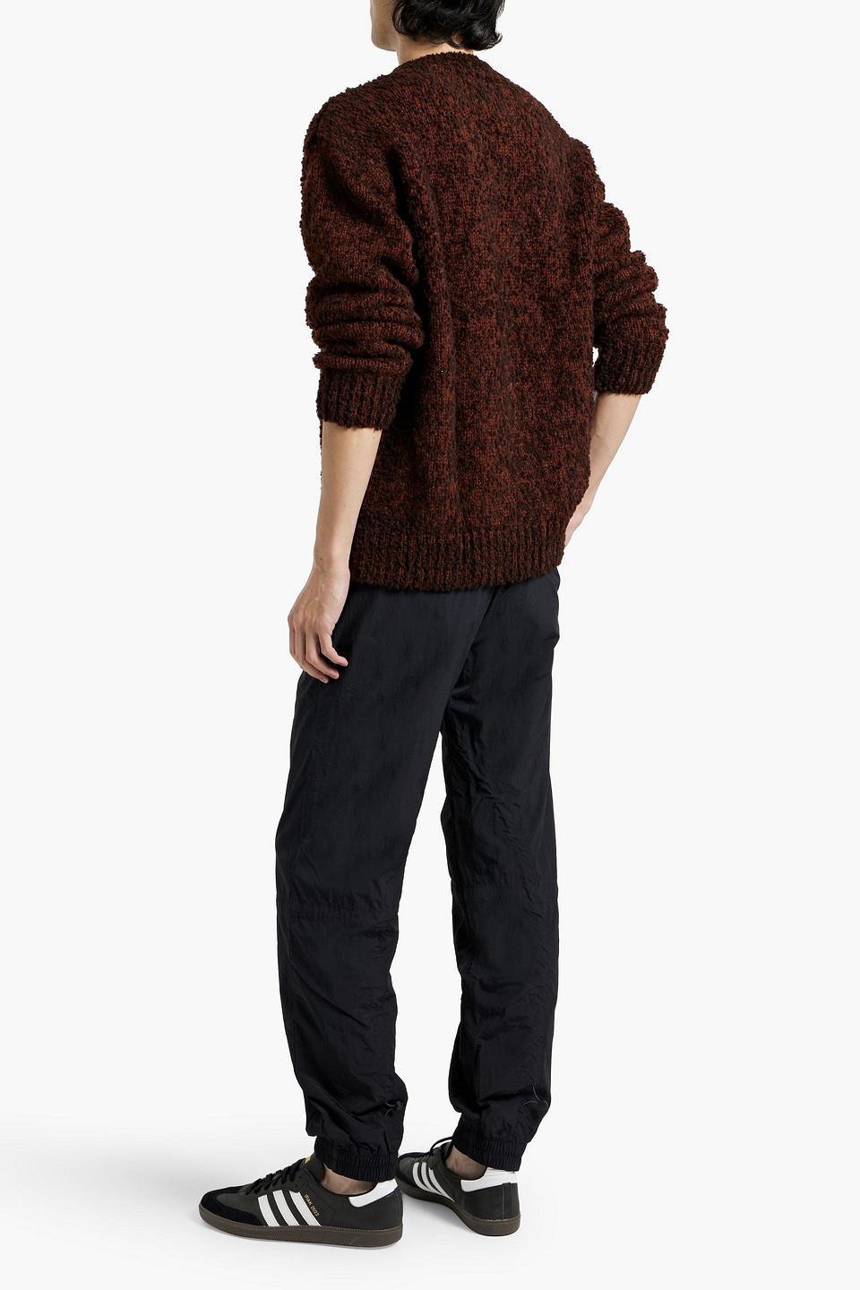 DRIES VAN NOTEN Marled Wool-blend Sweater In Brown Product Image