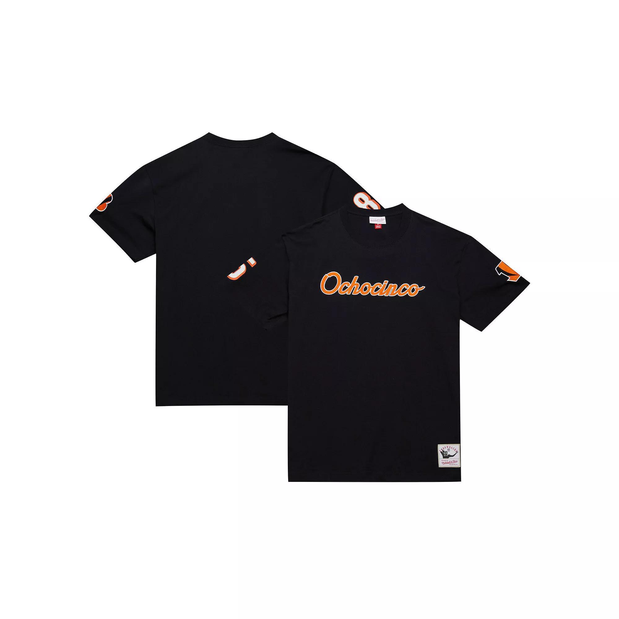 Men's Mitchell & Ness Chad Johnson Black Cincinnati Bengals Retired Player Nickname T-Shirt, Size: Large Product Image
