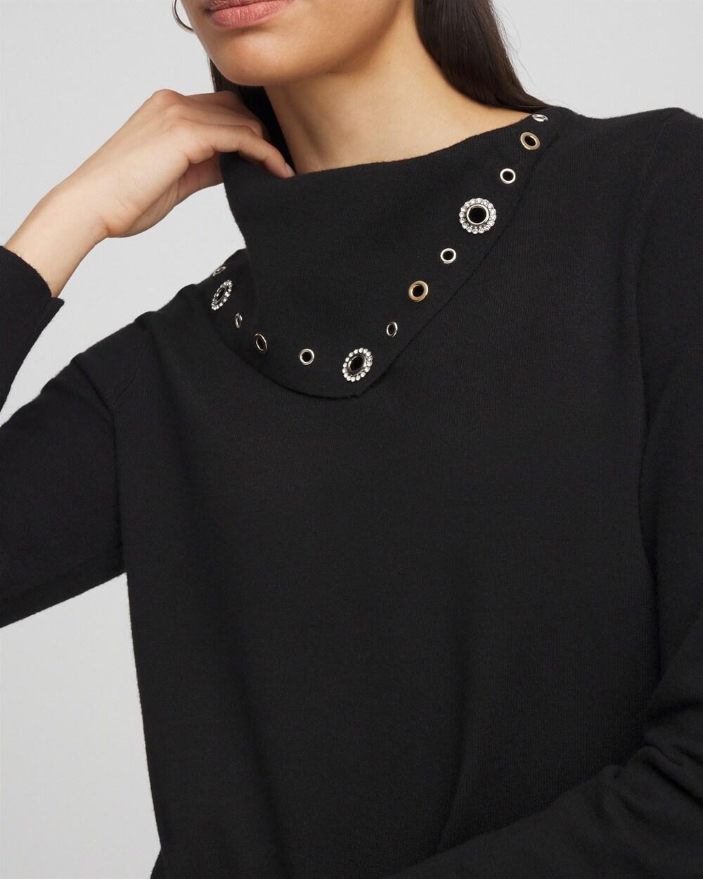 Zenergy® Luxe Cashmere Blend Embellished Top Product Image
