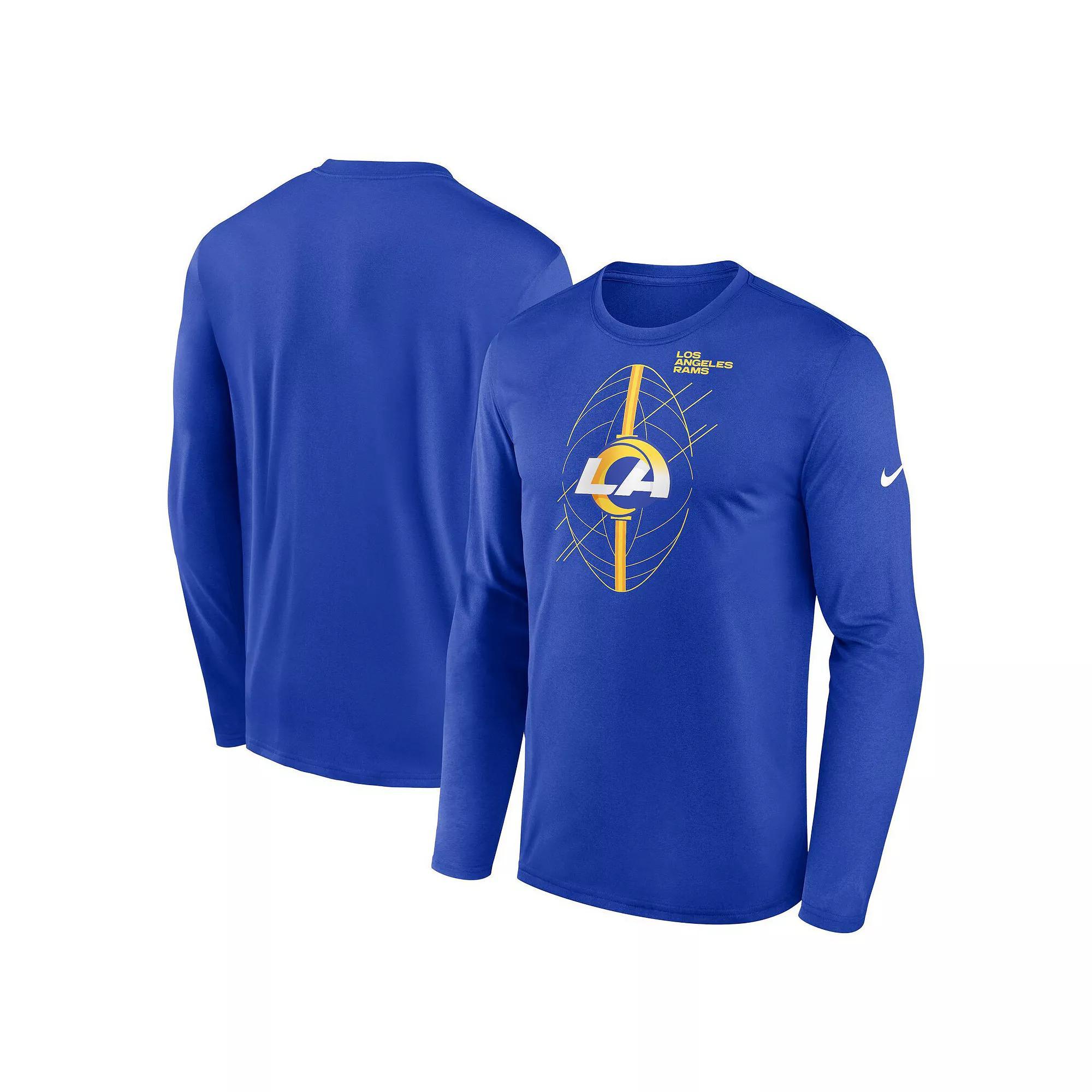 Men's Nike Royal Los Angeles Rams Legend Icon Long Sleeve T-Shirt, Size: Small, Blue Product Image