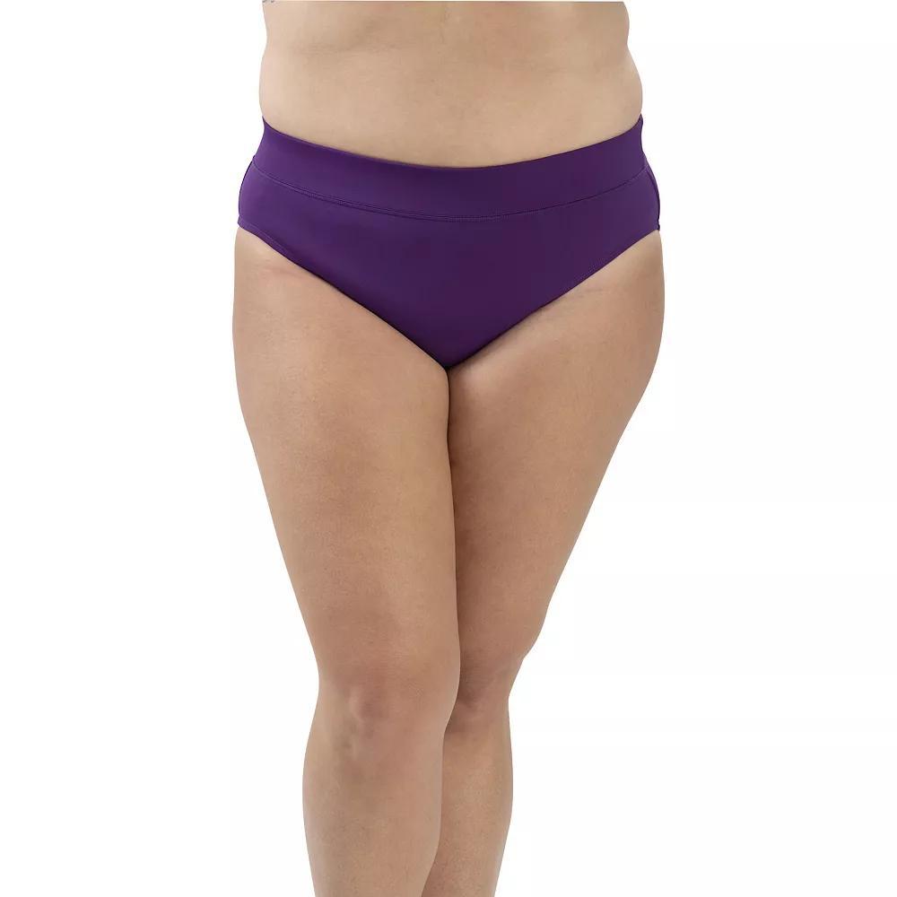 Women's Dolfin Aquashape UPF 50+ Solid Moderate Cut Swim Briefs, Size: XS, Eggplant Product Image