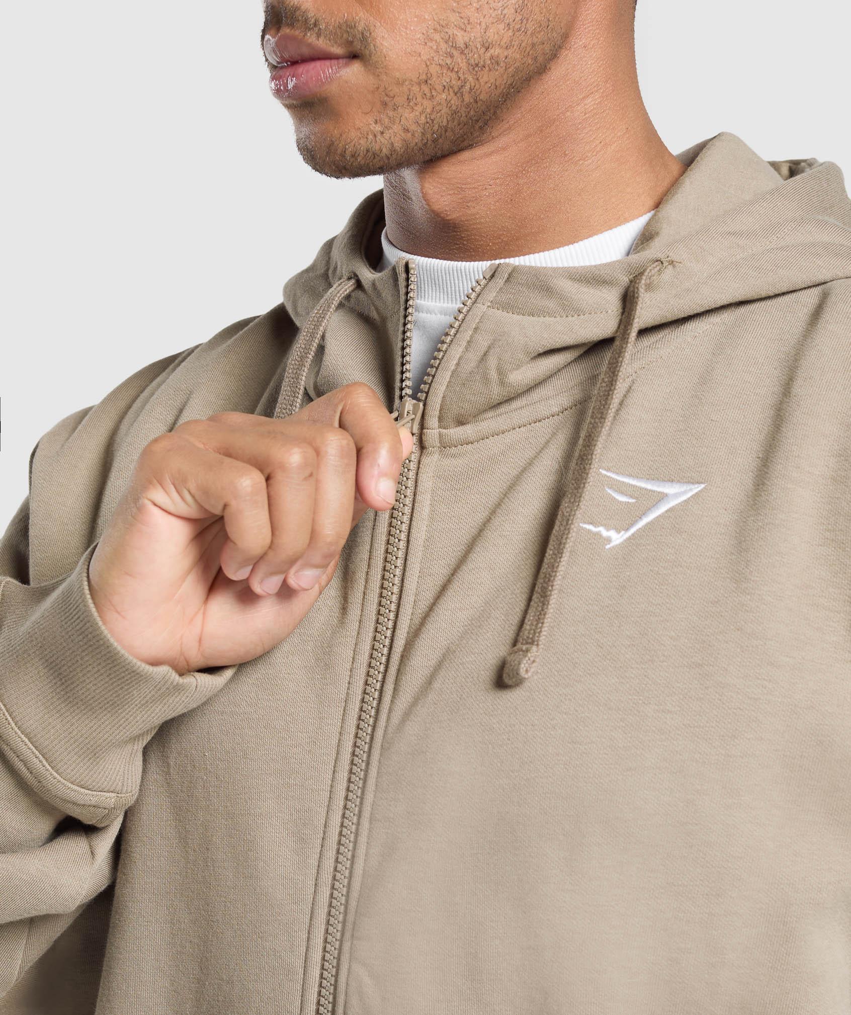 Crest Oversized Zip Up Hoodie Product Image