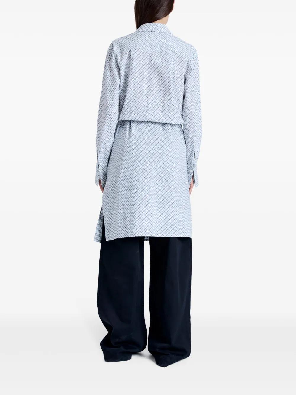Lane yarn-dyed wrap dress  Product Image