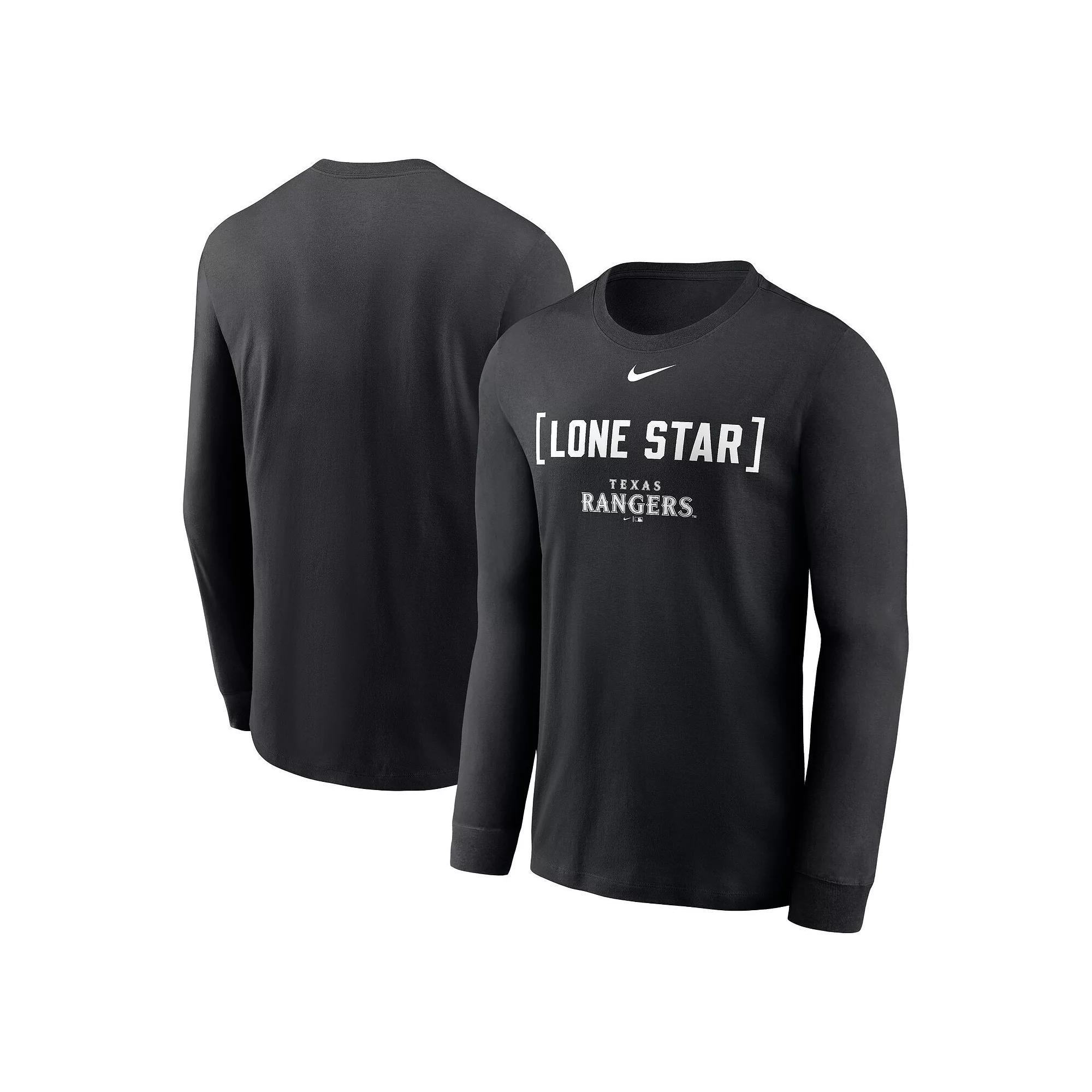 Men's Nike Black Texas Rangers Local Nickname Long Sleeve T-Shirt, Size: 2XL Product Image